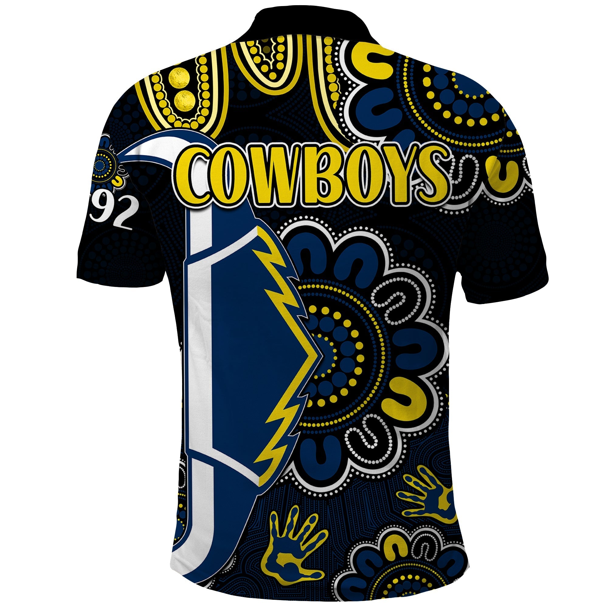 NRL North Queensland Cowboys Rugby Polo Shirt Est 1992 Aboriginal LT9 - Vibe Hoodie Shop