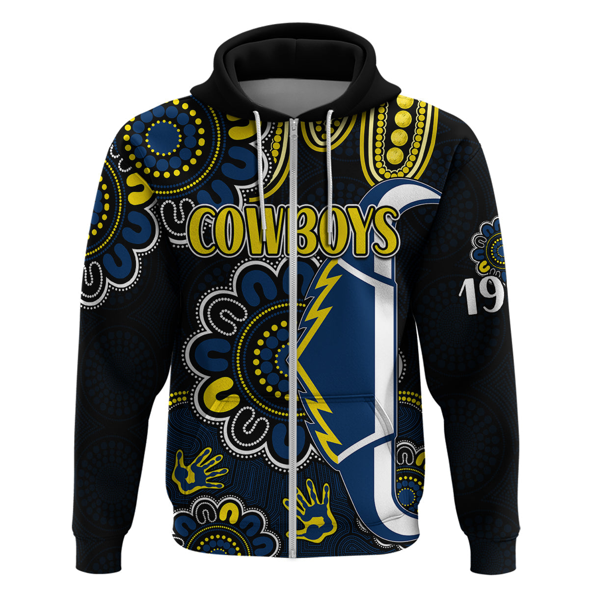 NRL North Queensland Cowboys Rugby Hoodie Est 1992 Aboriginal LT9 - Vibe Hoodie Shop