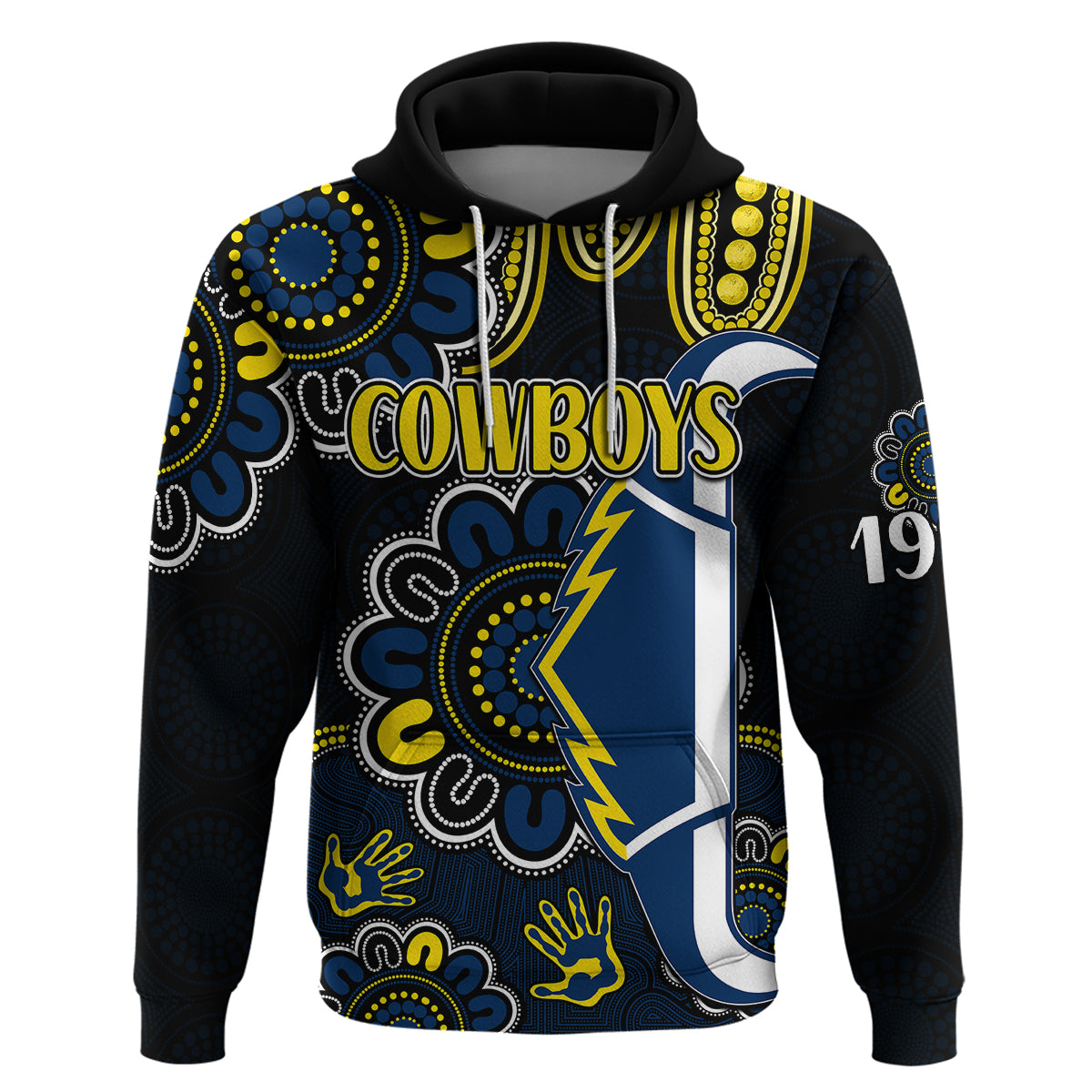 NRL North Queensland Cowboys Rugby Hoodie Est 1992 Aboriginal LT9 - Vibe Hoodie Shop