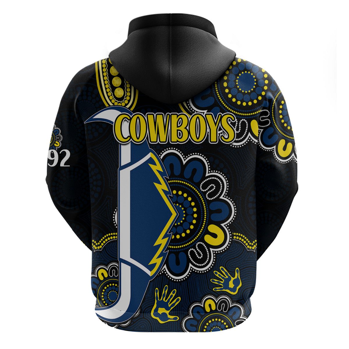 NRL North Queensland Cowboys Rugby Hoodie Est 1992 Aboriginal LT9 - Vibe Hoodie Shop
