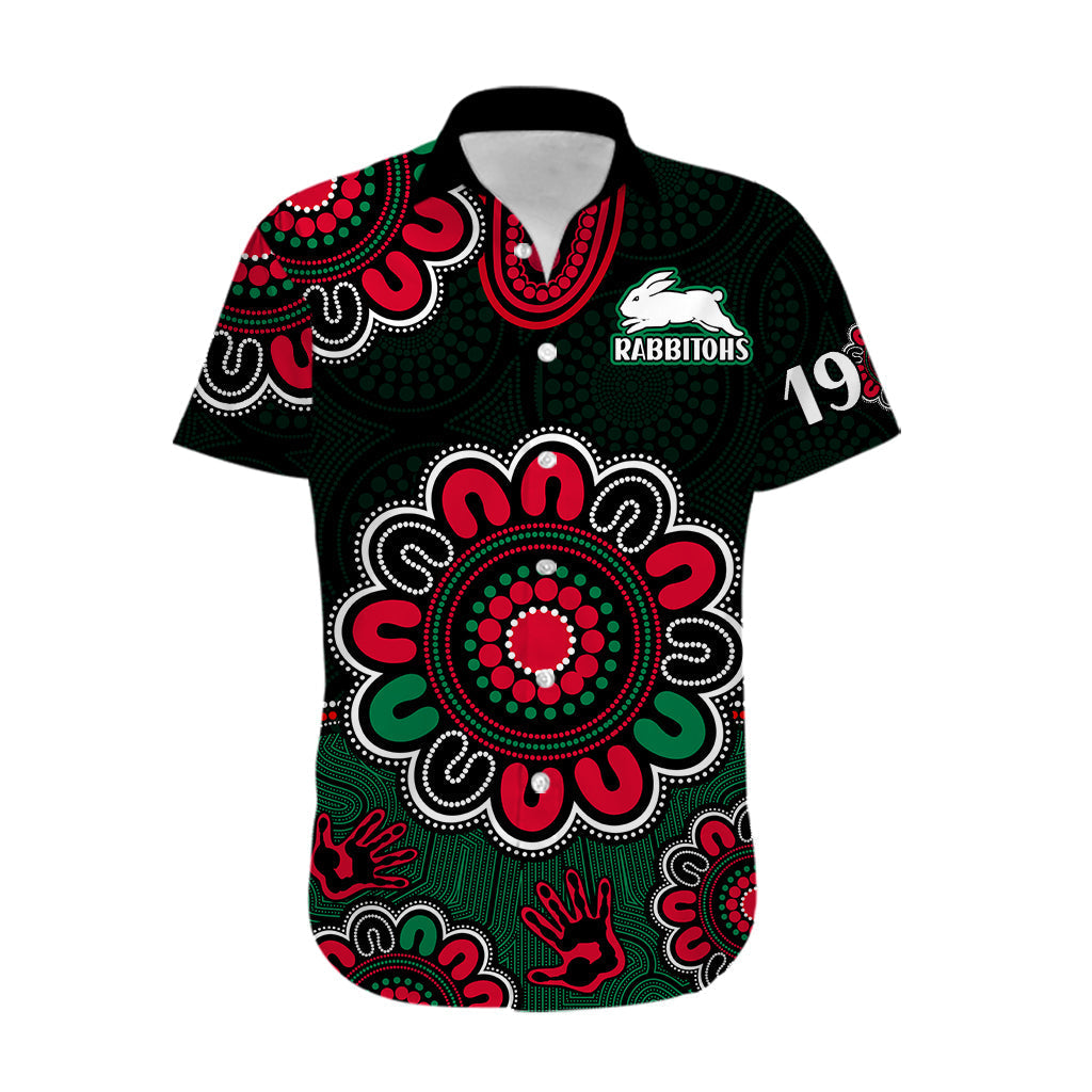 (Custom Personalised) NRL Rabbitohs Rugby Hawaiian Shirt The Bunnies 1908 Aboriginal - Vibe Hoodie Shop