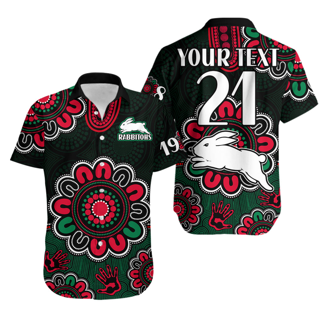 (Custom Personalised) NRL Rabbitohs Rugby Hawaiian Shirt The Bunnies 1908 Aboriginal - Vibe Hoodie Shop