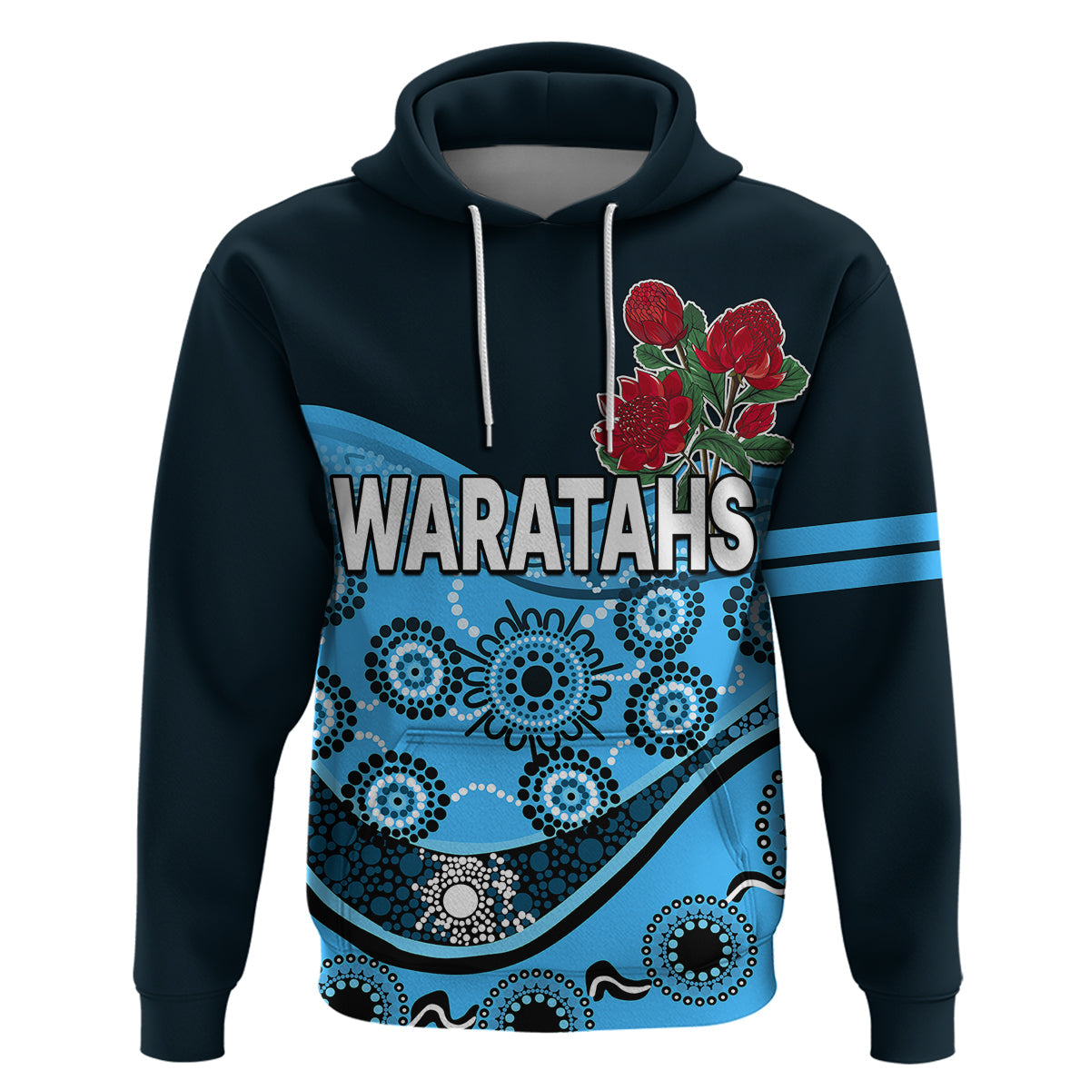Waratahs Rugby Hoodie NSW Red Waratahs Indigenous LT9 - Vibe Hoodie Shop