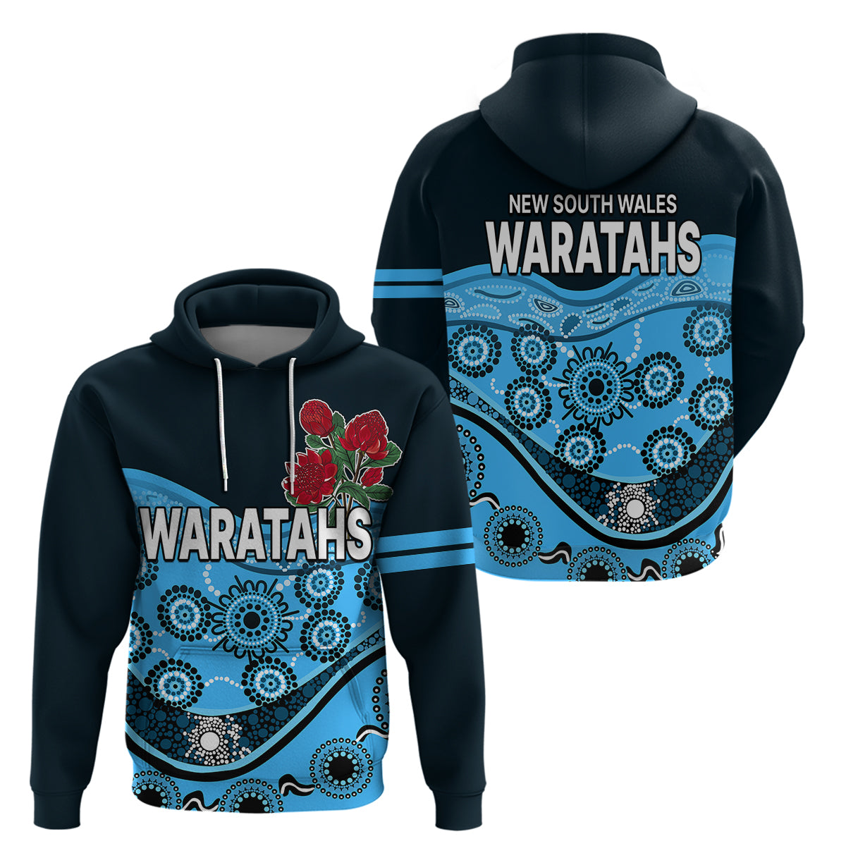Waratahs Rugby Hoodie NSW Red Waratahs Indigenous LT9 - Vibe Hoodie Shop