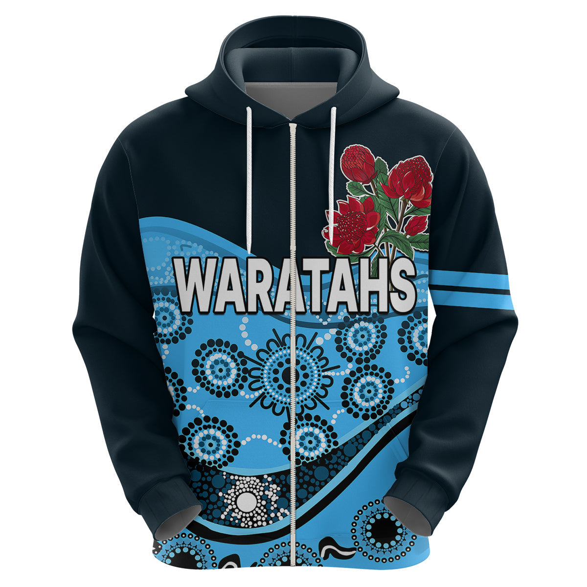 Waratahs Rugby Hoodie NSW Red Waratahs Indigenous LT9 - Vibe Hoodie Shop