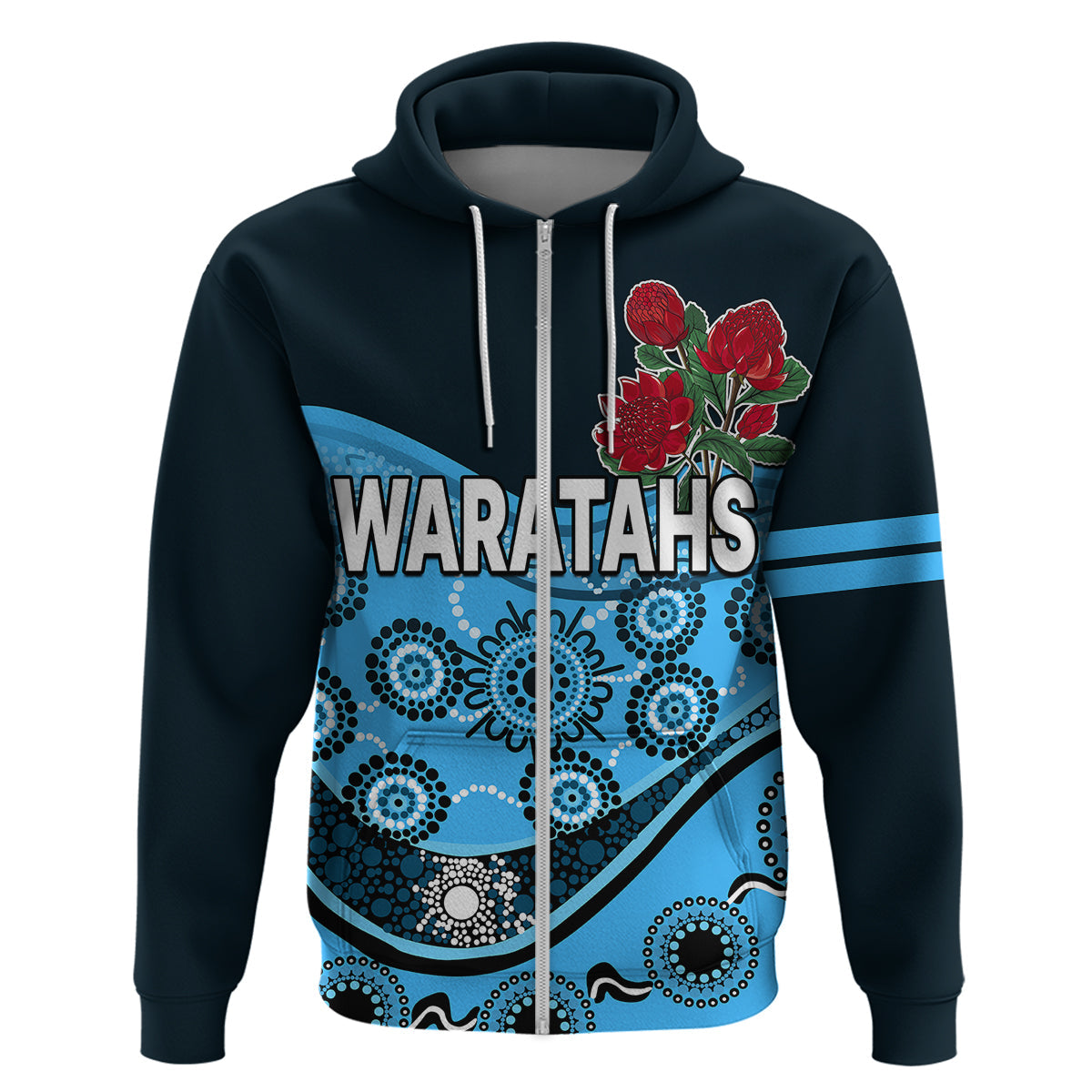 Waratahs Rugby Hoodie NSW Red Waratahs Indigenous LT9 - Vibe Hoodie Shop