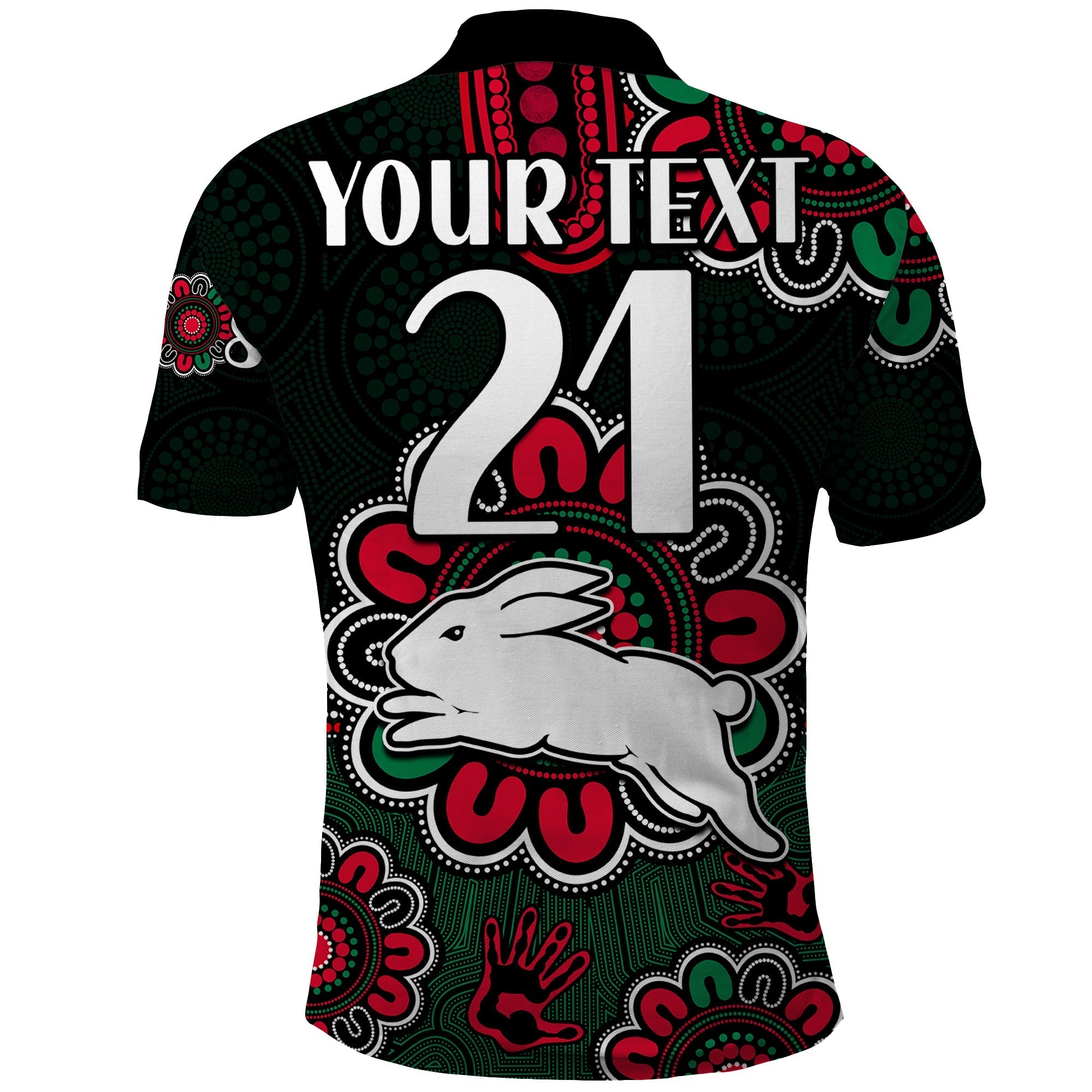 (Custom Personalised) NRL Rabbitohs Rugby Polo Shirt The Bunnies 1908 Aboriginal LT9 - Vibe Hoodie Shop