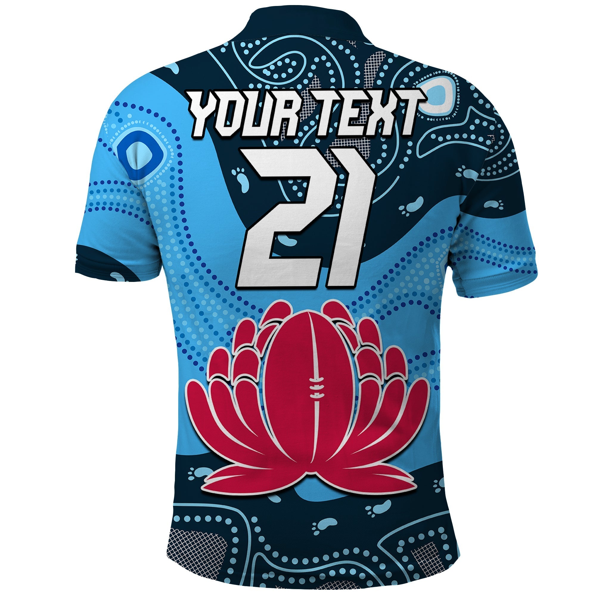 (Custom Personalised) Waratahs Rugby Polo Shirt NSW Indigenous LT9 - Vibe Hoodie Shop