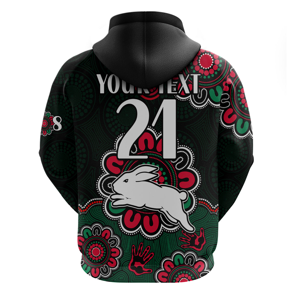 (Custom Personalised) NRL Rabbitohs Rugby Hoodie The Bunnies 1908 Aboriginal LT9 - Vibe Hoodie Shop