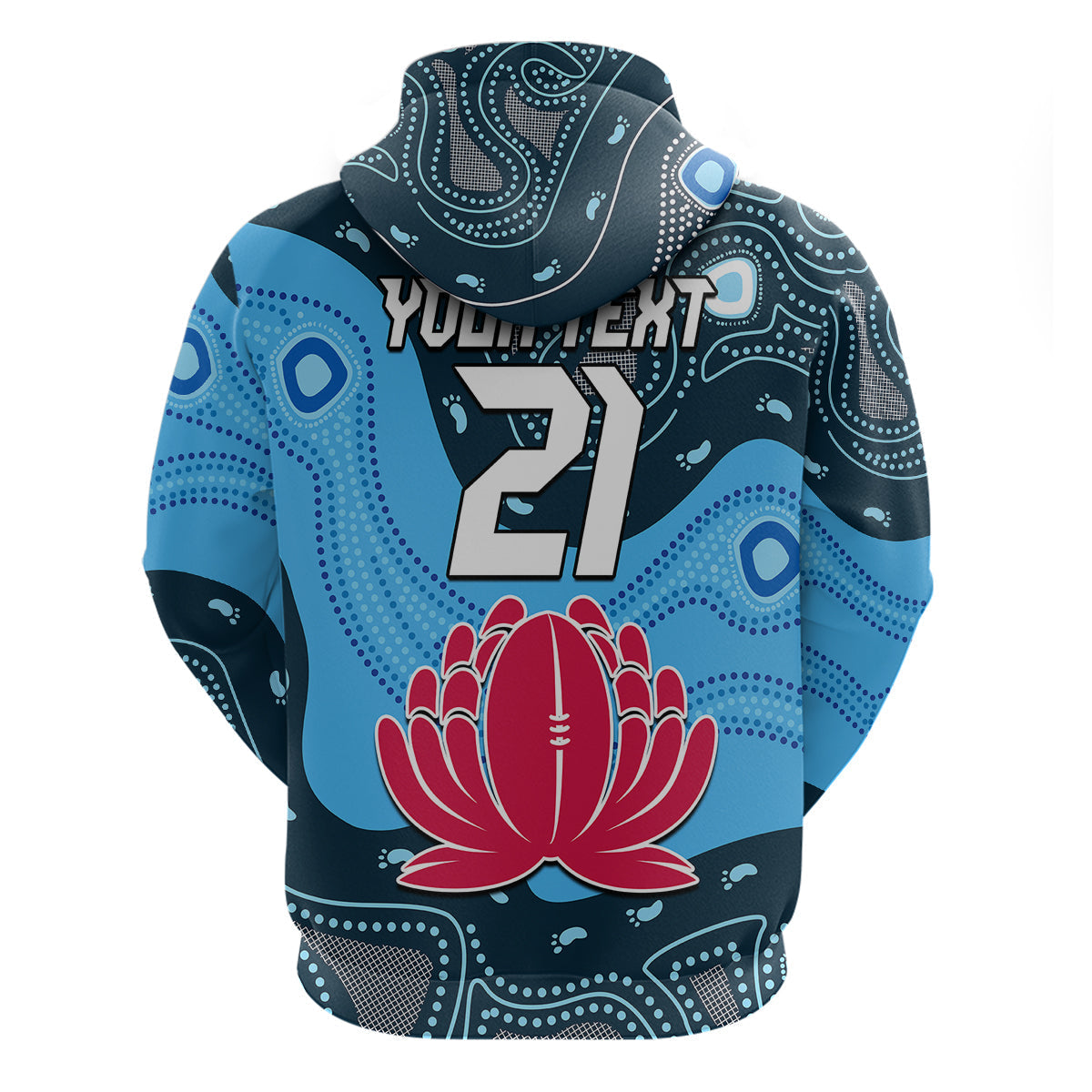 (Custom Personalised) Waratahs Rugby Hoodie NSW Indigenous LT9 - Vibe Hoodie Shop