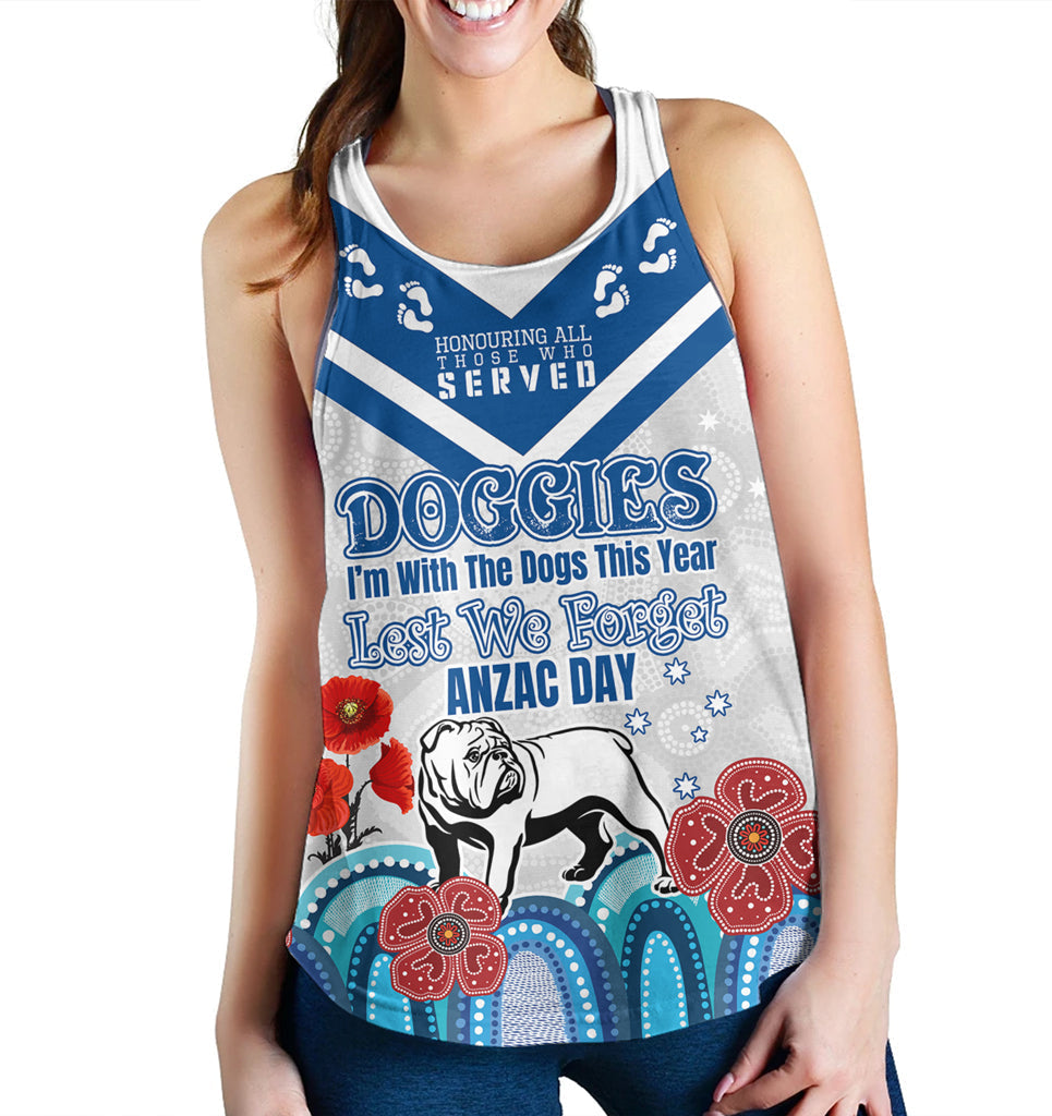 australia-city-of-canterbury-bankstown-anzac-custom-women-racerback-tank-anzac-day-im-with-the-doggies-tank