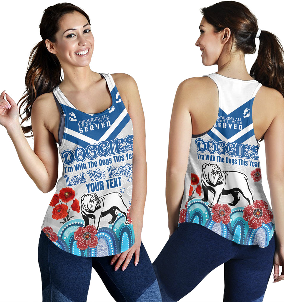 australia-city-of-canterbury-bankstown-anzac-custom-women-racerback-tank-anzac-day-im-with-the-doggies-tank