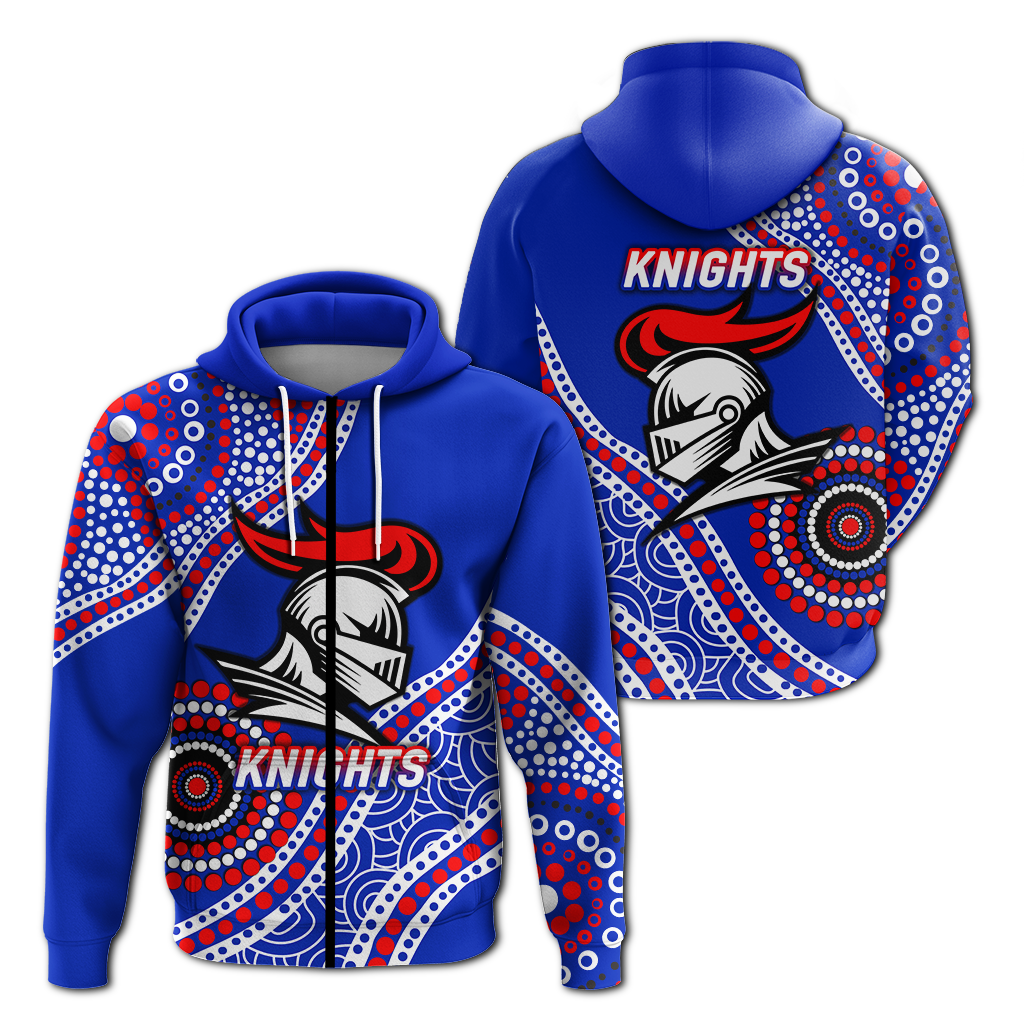 Knights Rugby 2022 Aboriginal Art Hoodie - LT12 - Vibe Hoodie Shop