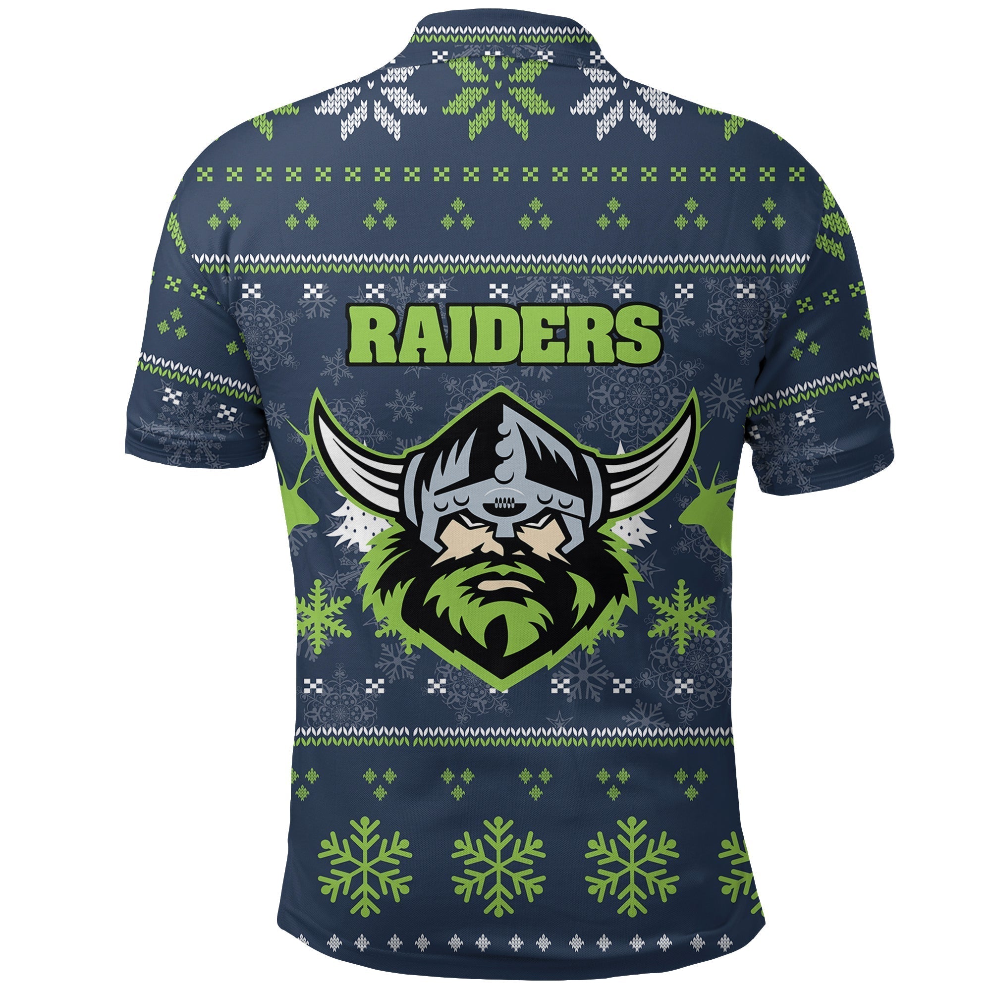 Canberra Raiders Polo Shirt - Christmas Ugly Style - - Vibe Hoodie Shop