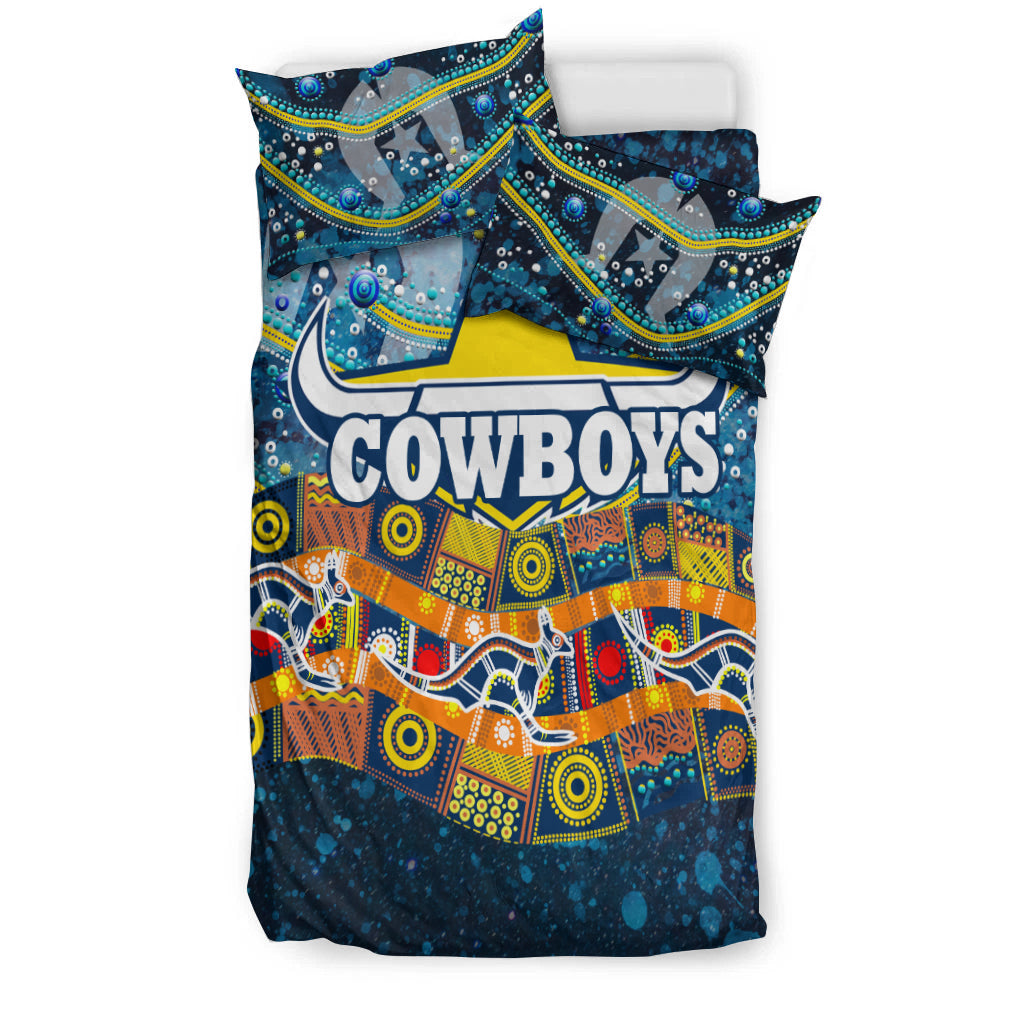NAIDOC Week Cowboys Bedding Set - Aboriginal Dot Painting - - Vibe Hoodie Shop