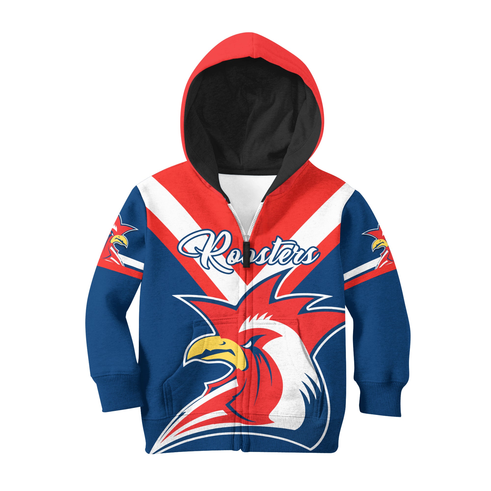 (Custom Personalised) Australia Roosters KID Hoodie Rugby RLT7 - Vibe Hoodie Shop