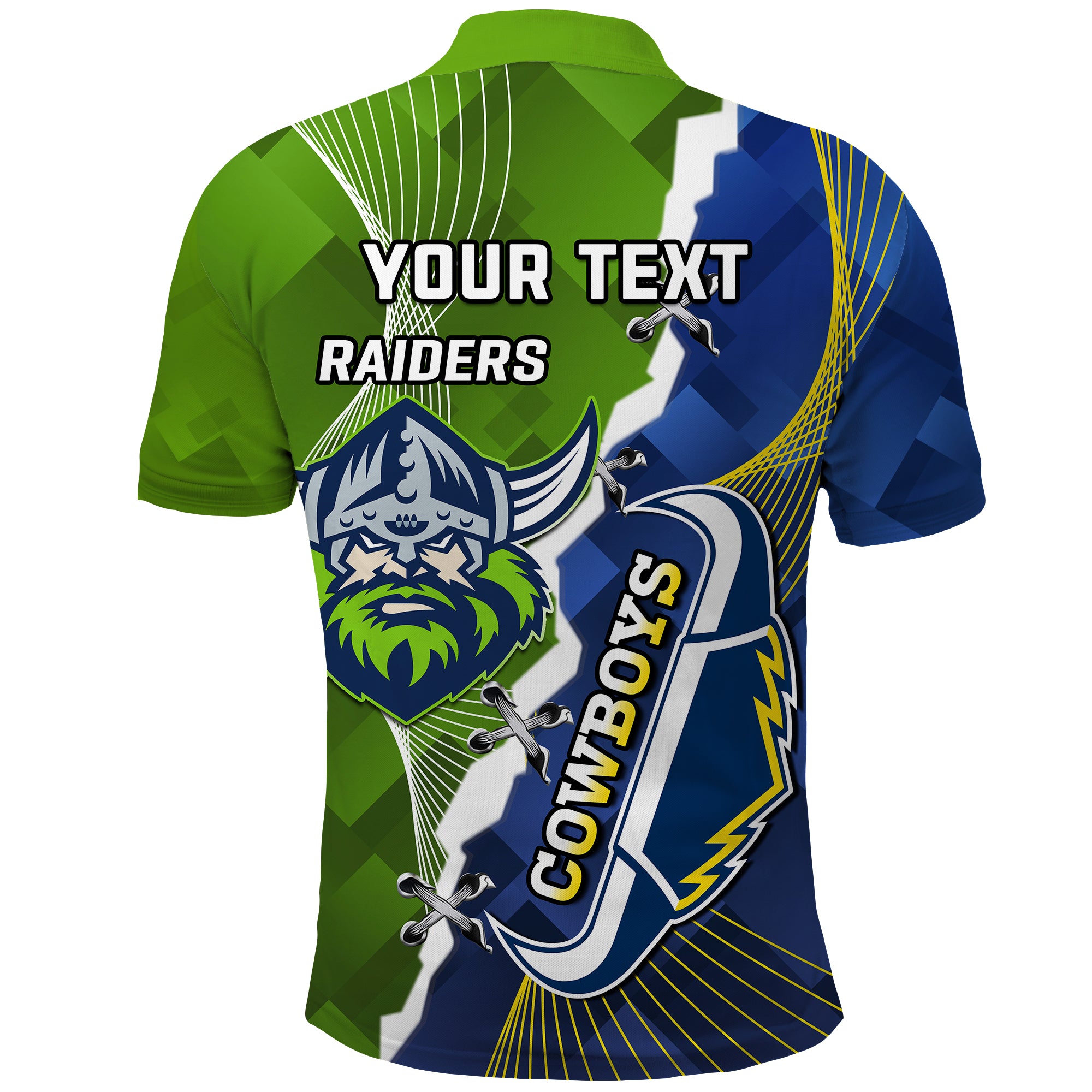 CUSTOMER REQUEST- Raiders and Cowboys - 17/06/2024 - Polo Shirt - - Vibe Hoodie Shop