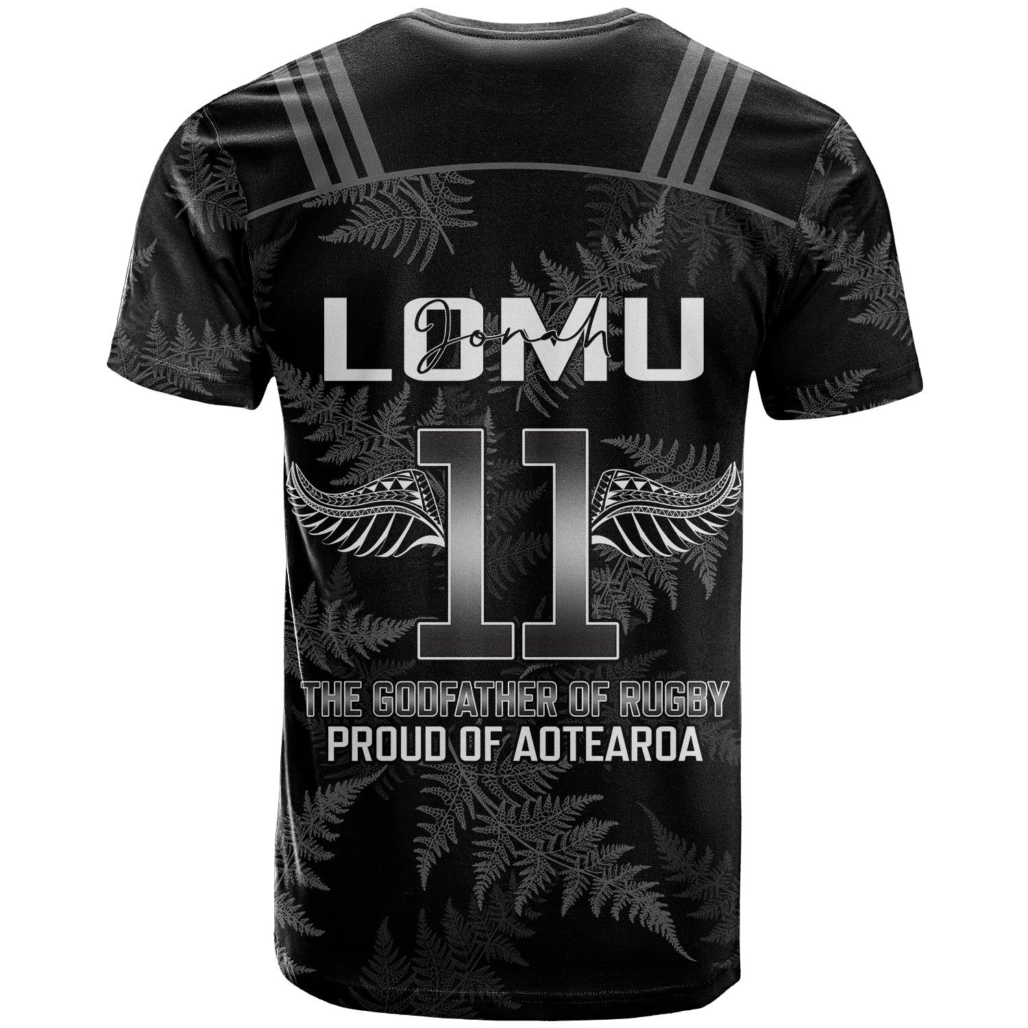 New Zealand Silver Fern Rugby T Shirt Jonah Lomu Aotearoa Legend - Vibe Hoodie Shop