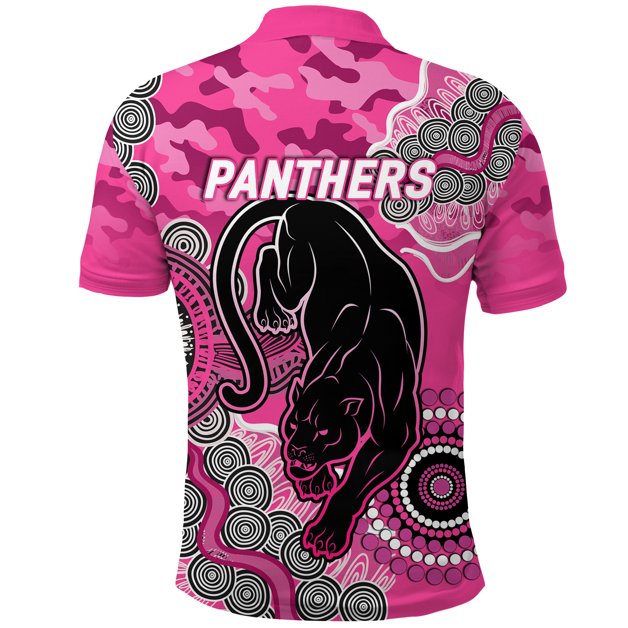 Panthers Rugby ANZAC Day Camouflage Indigenous Art Polo Shirt - - Vibe Hoodie Shop