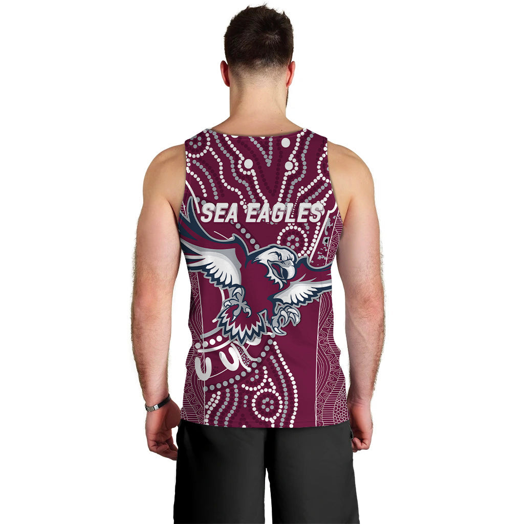 Sea Eagles Rugby 2022 Aboriginal Art Men Tank Top - - Vibe Hoodie Shop