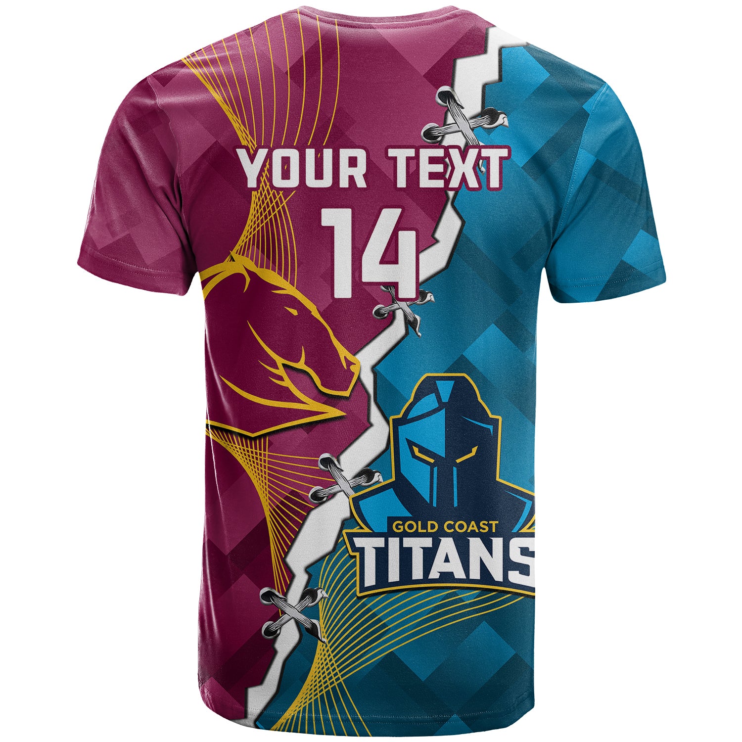 CUSTOMER REQUEST- Broncos And Titans - 09/09/2024 - T Shirt - LT14