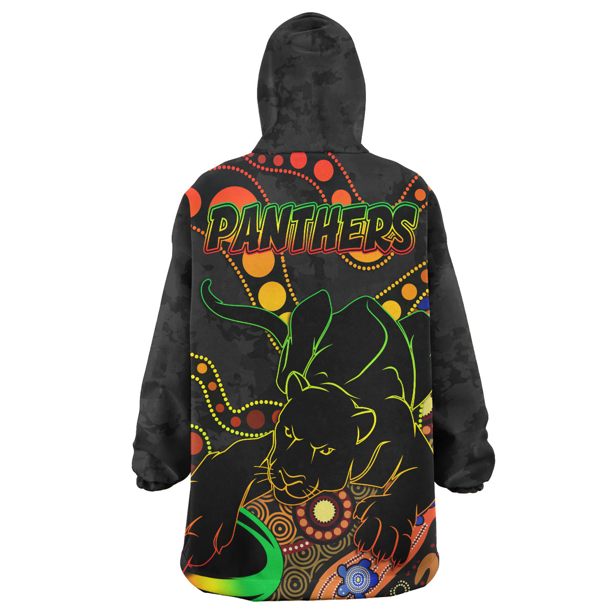 Penrith Panthers Rugby Snug Hoodie - Custom Penrith Panthers Aboriginal Snug Hoodie RLT14 - Vibe Hoodie Shop