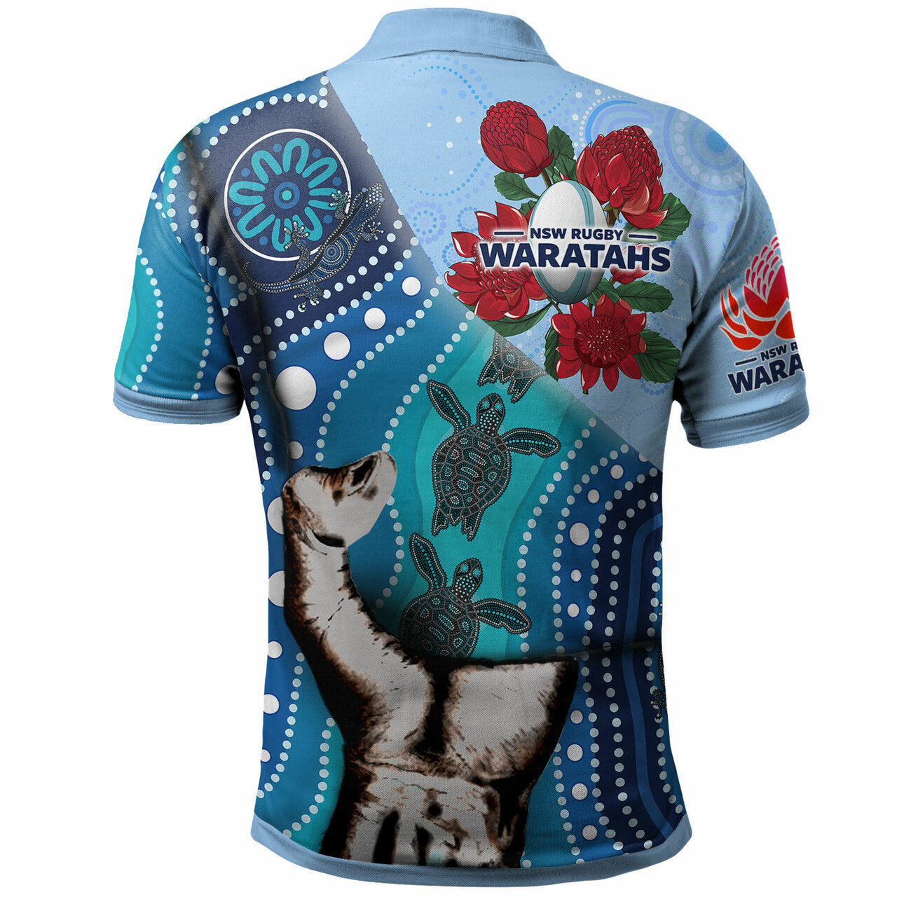 Waratahs Rugby Indigenous Custom Patronage Polo Shirt - NSW Waratahs Bloods In My Veins LT10 - Vibe Hoodie Shop