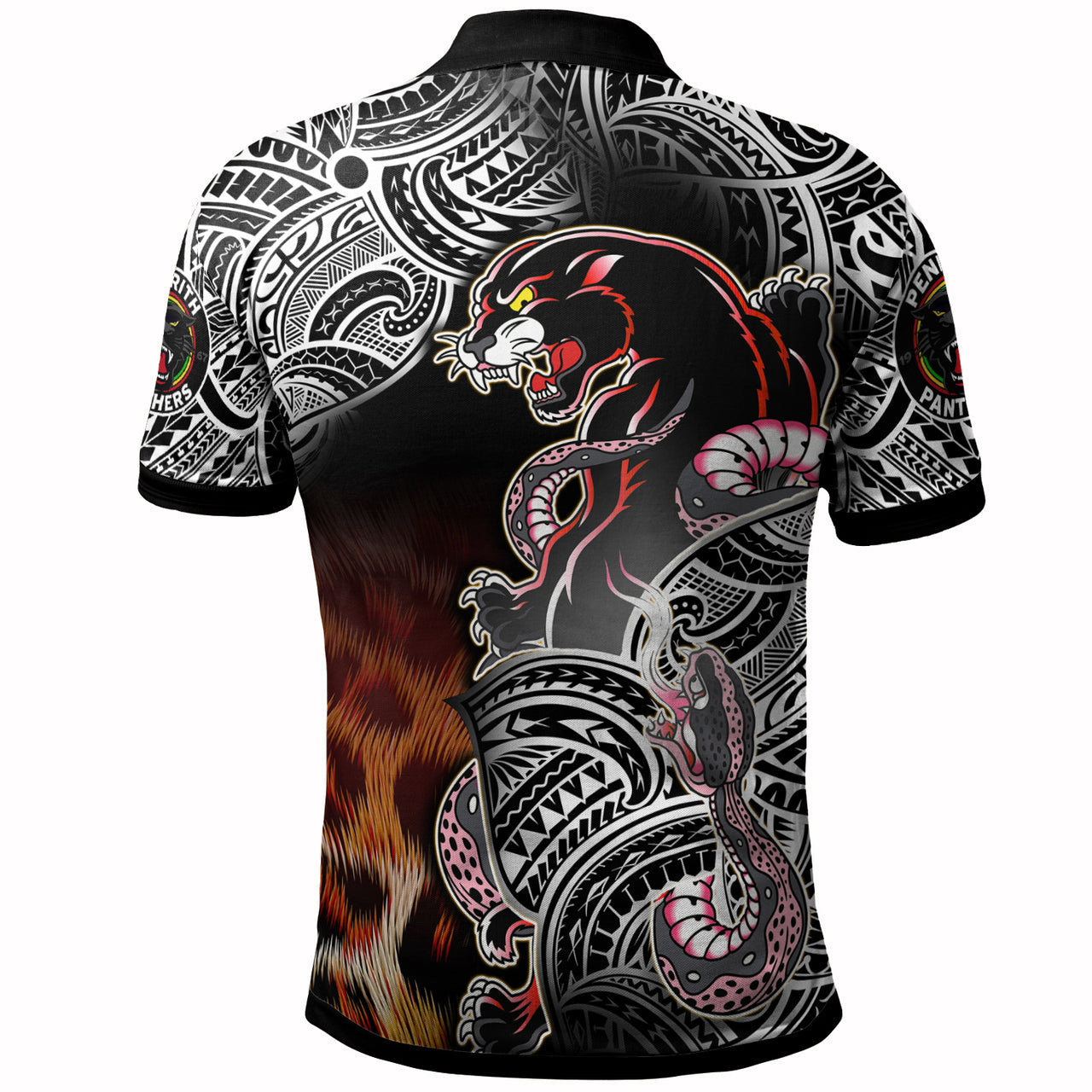 Panthers Rugby Polynesian Polo Shirt - Custom Wild Black Penrith Panthers LT10 - Vibe Hoodie Shop