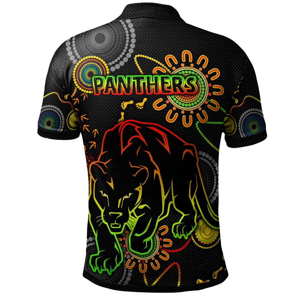 Australia Rugby Polo Shirt - Penrith Indigenous Black Panthers - RLT20 - Vibe Hoodie Shop