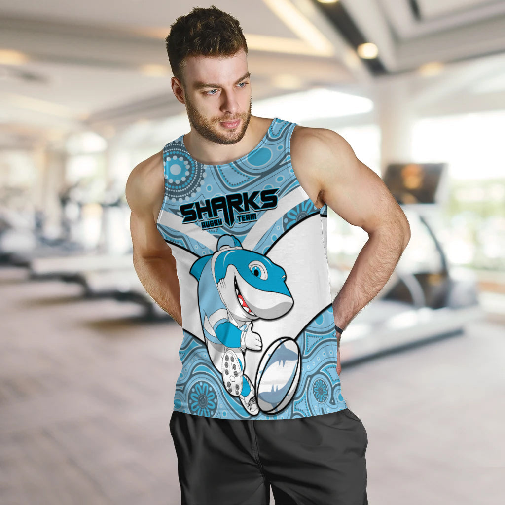 (Custom Personalised) Sharks Rugby Cronulla Australian Aboriginal Men Tank Top - - Vibe Hoodie Shop