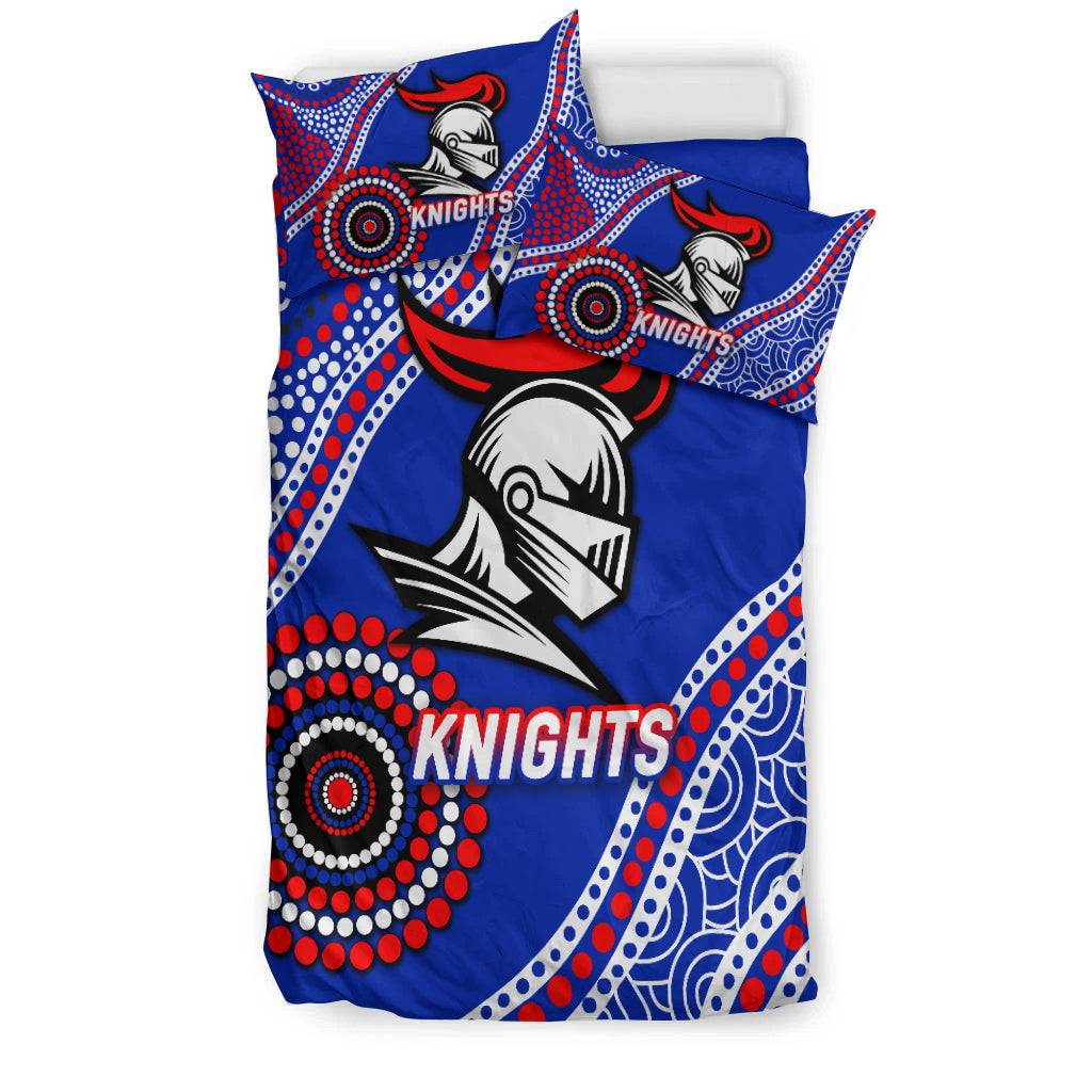 Knights Rugby 2022 Aboriginal Art Bedding Set - - Vibe Hoodie Shop