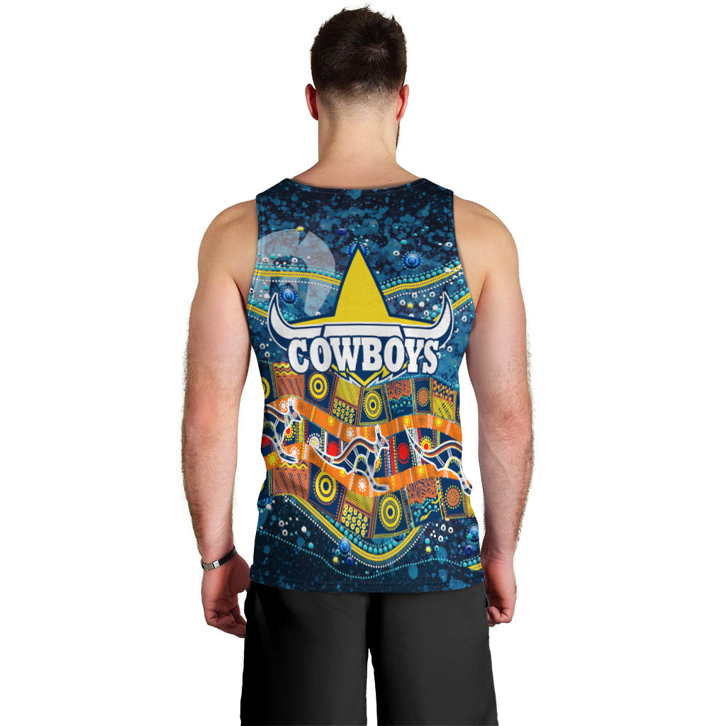 NAIDOC Week Cowboys Men's Tank Top - Aboriginal Dot Painting - - Vibe Hoodie Shop