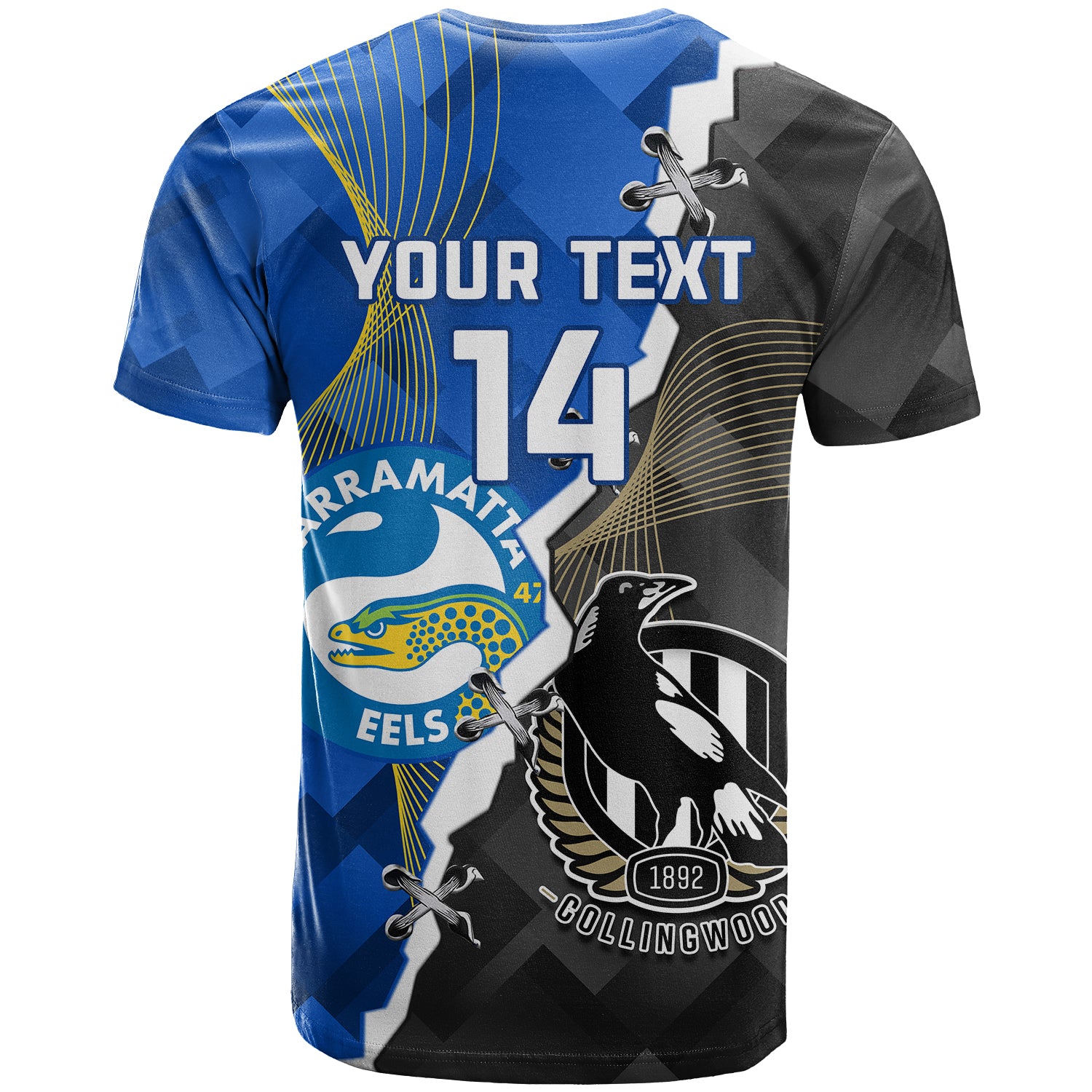 CUSTOMER REQUEST- Magpies and Eels - 01/11/2024 - T Shirt - LT14