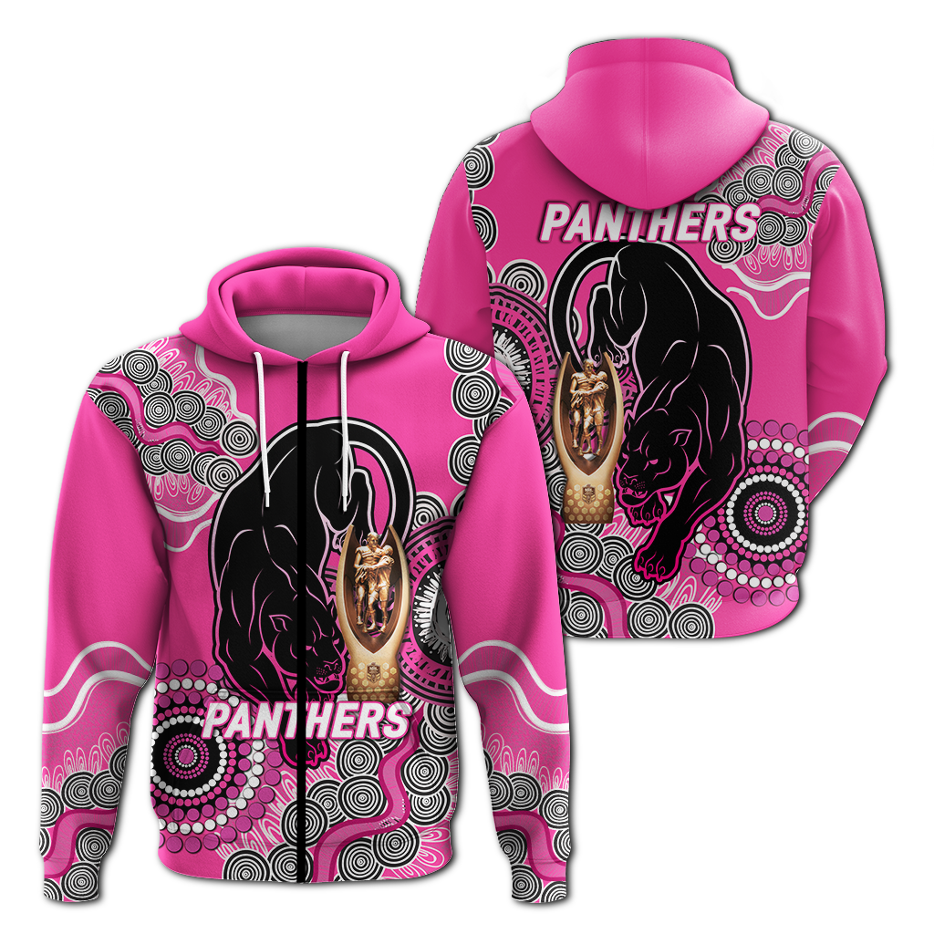 Panthers Rugby Premiers 2022 Aboriginal Art Hoodie - LT12 - Vibe Hoodie Shop