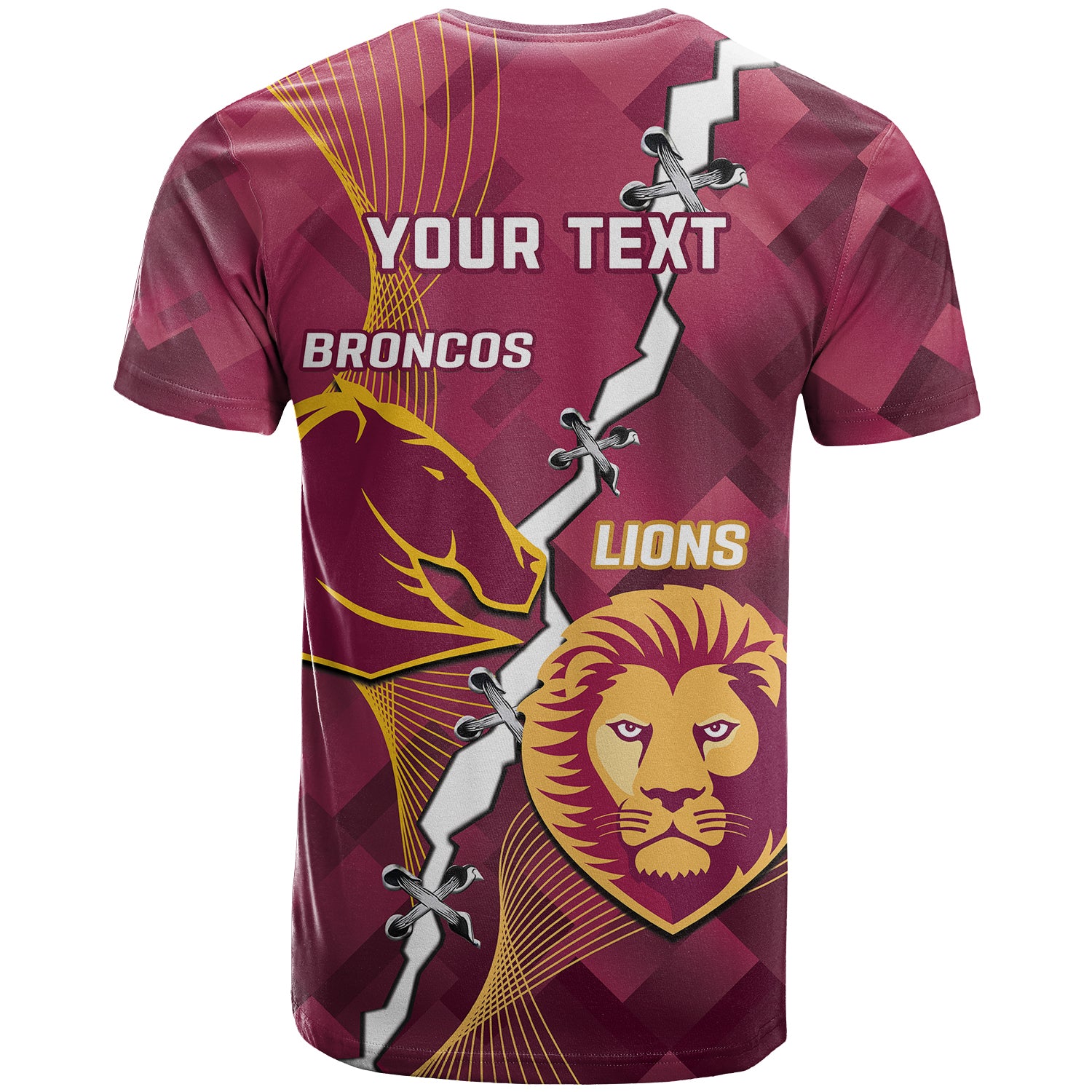 CUSTOMER REQUEST- Lions And Broncos - 16/05/2024 - T Shirt - LT14