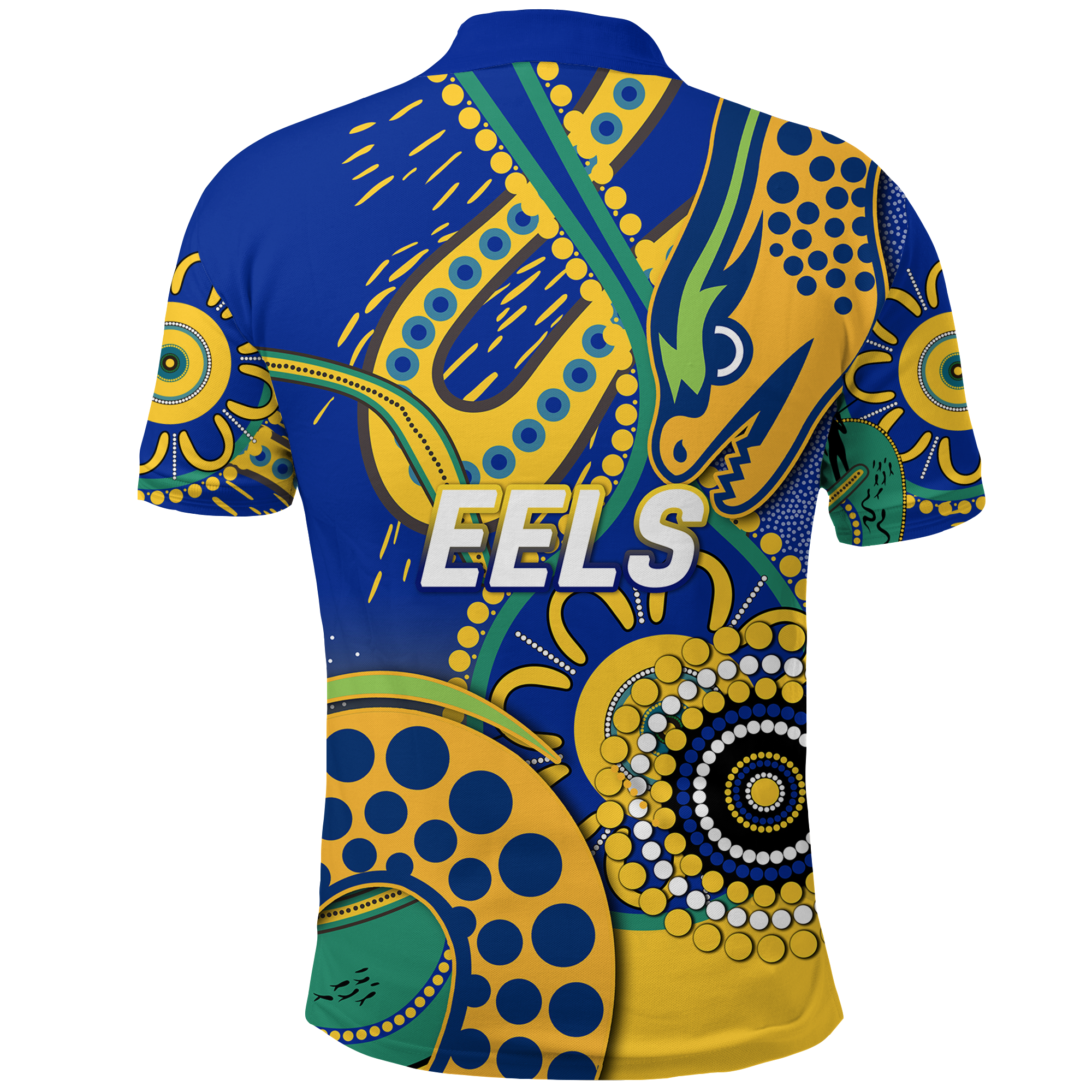 Eels Rugby 2022 Aboriginal Art Polo Shirt - - Vibe Hoodie Shop