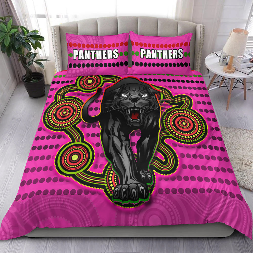 Panthers Indigenous Bedding Set Version Pink Alternate - Vibe Hoodie Shop