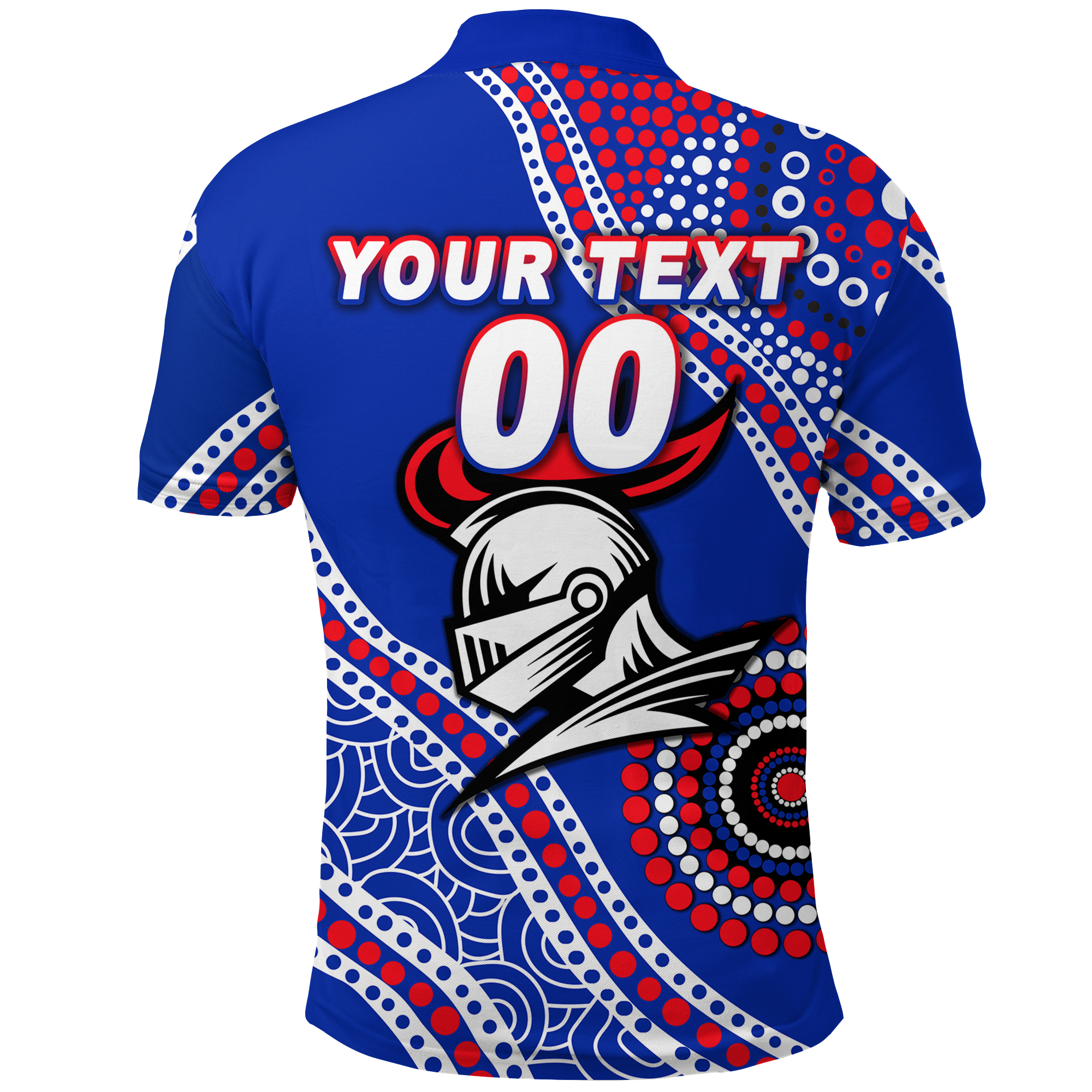 (Custom Personalised) Knights Rugby 2022 Aboriginal Art Polo Shirt - - Vibe Hoodie Shop