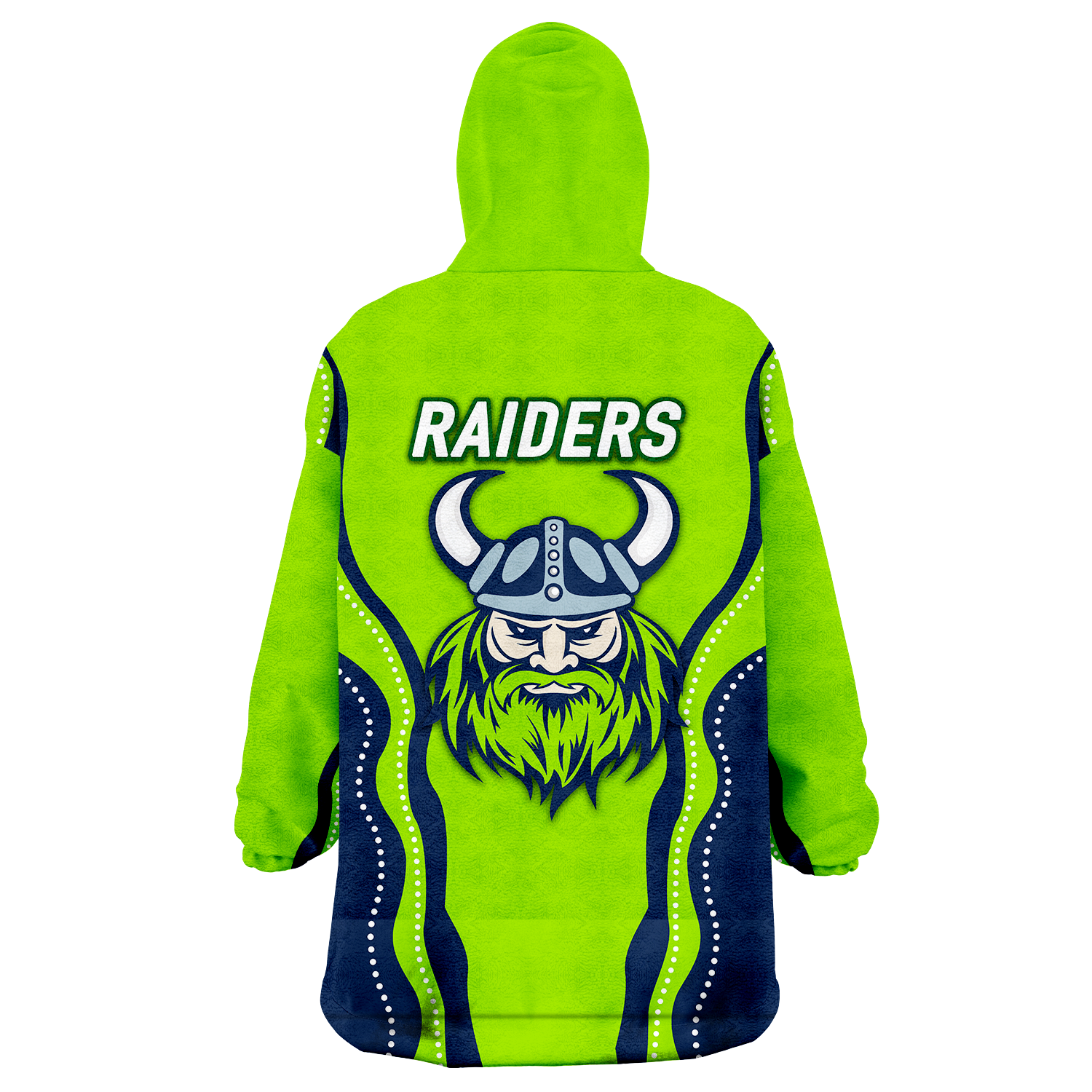 Canberra Raiders Rugby Indigenous Wearable Blanket Hoodie - - Vibe Hoodie Shop