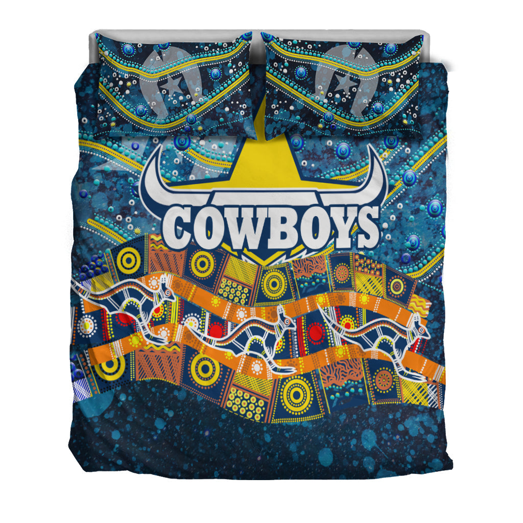NAIDOC Week Cowboys Bedding Set - Aboriginal Dot Painting - - Vibe Hoodie Shop