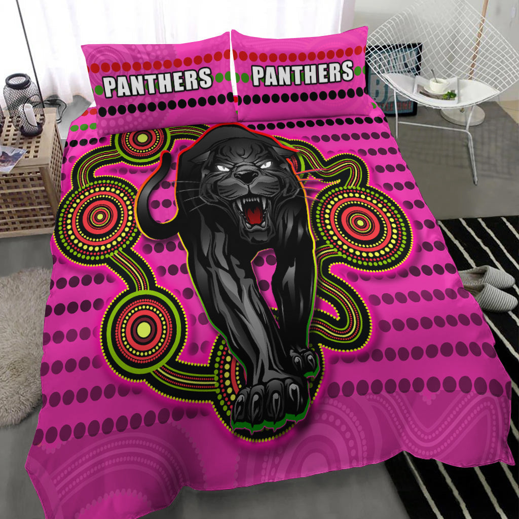 Panthers Indigenous Bedding Set Version Pink Alternate - Vibe Hoodie Shop
