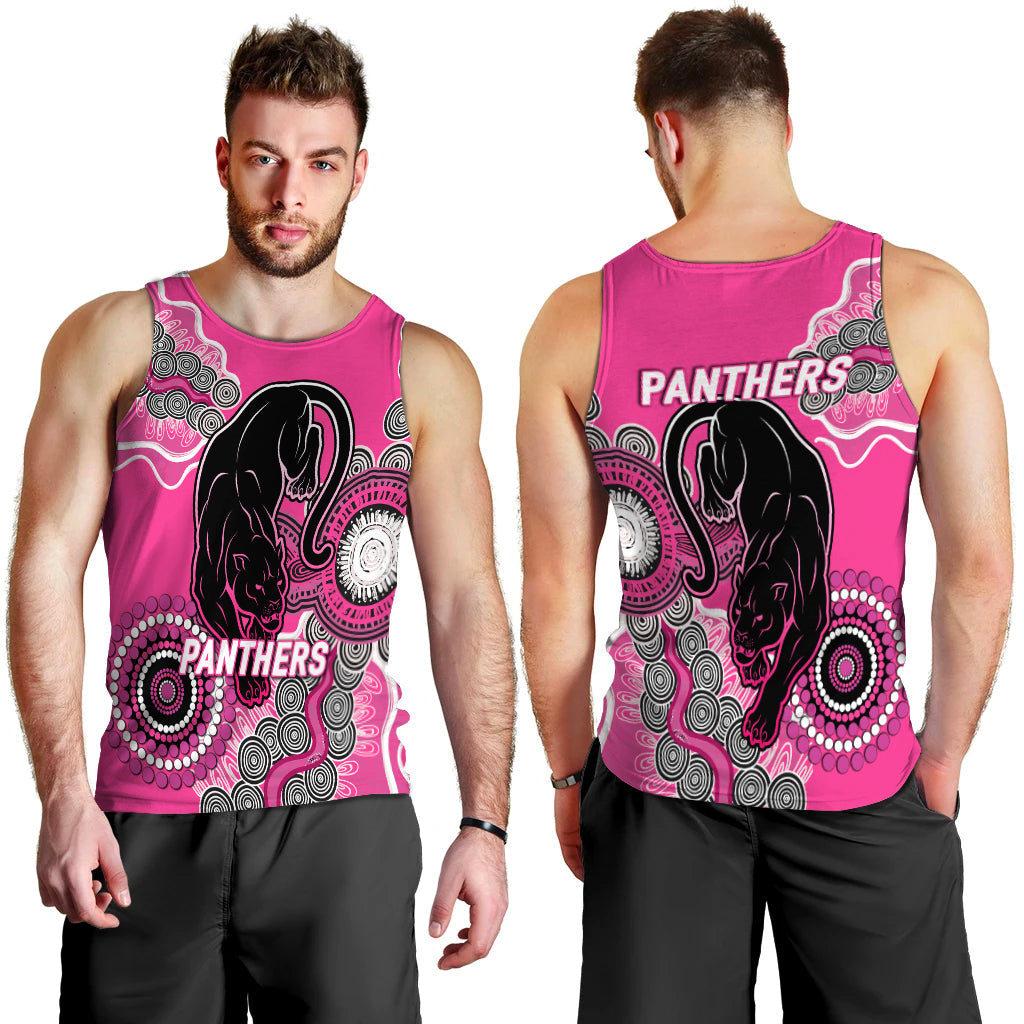 Panthers Rugby 2022 Aboriginal Art Men Tank Top - - Vibe Hoodie Shop
