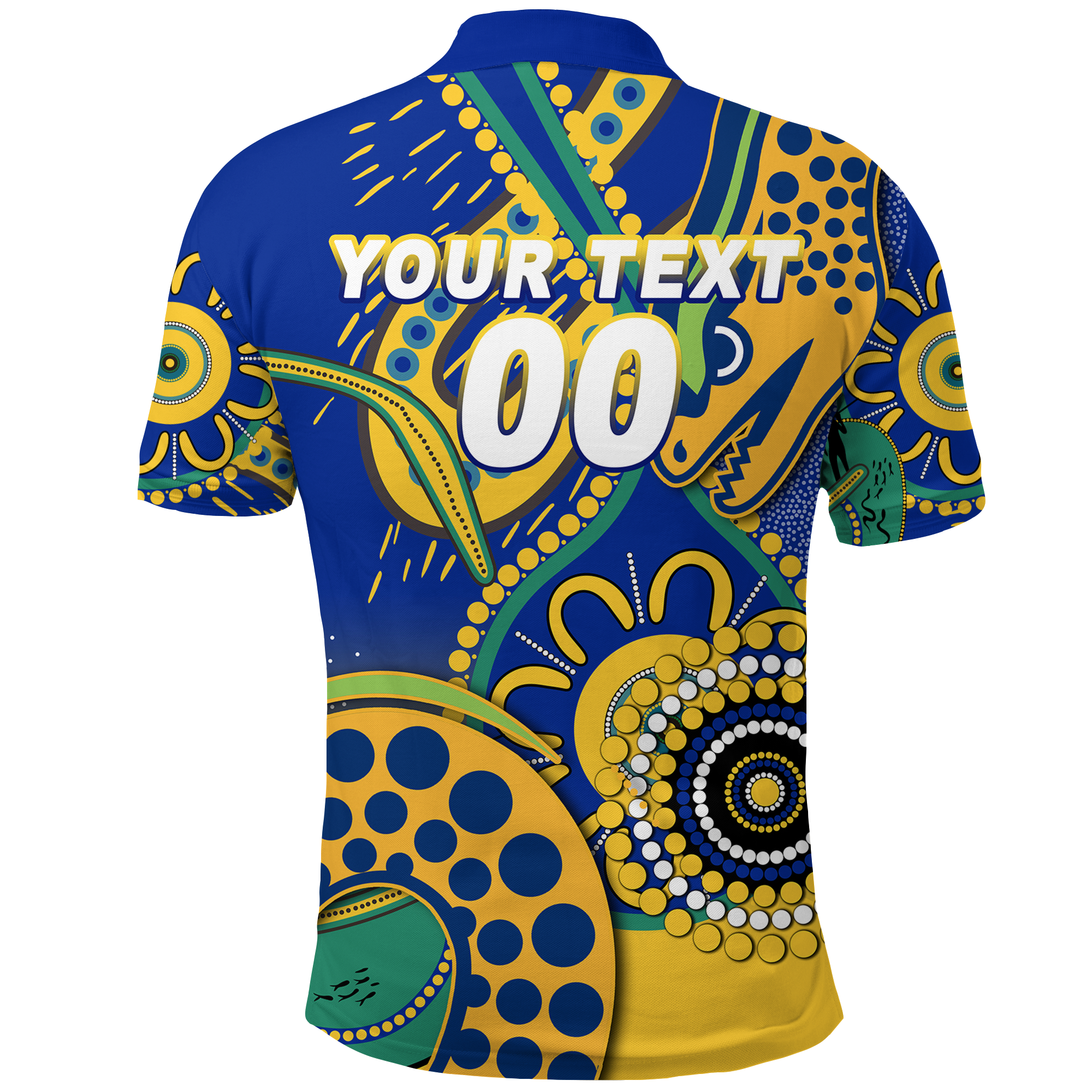 (Custom Personalised) Eels Rugby 2022 Aboriginal Art Polo Shirt - - Vibe Hoodie Shop