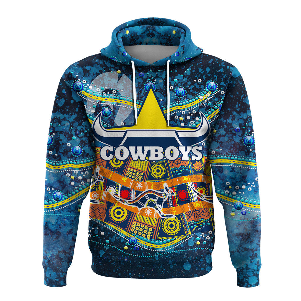 NAIDOC Week Cowboys Hoodie - Aboriginal Dot Painting - LT12 - Vibe Hoodie Shop