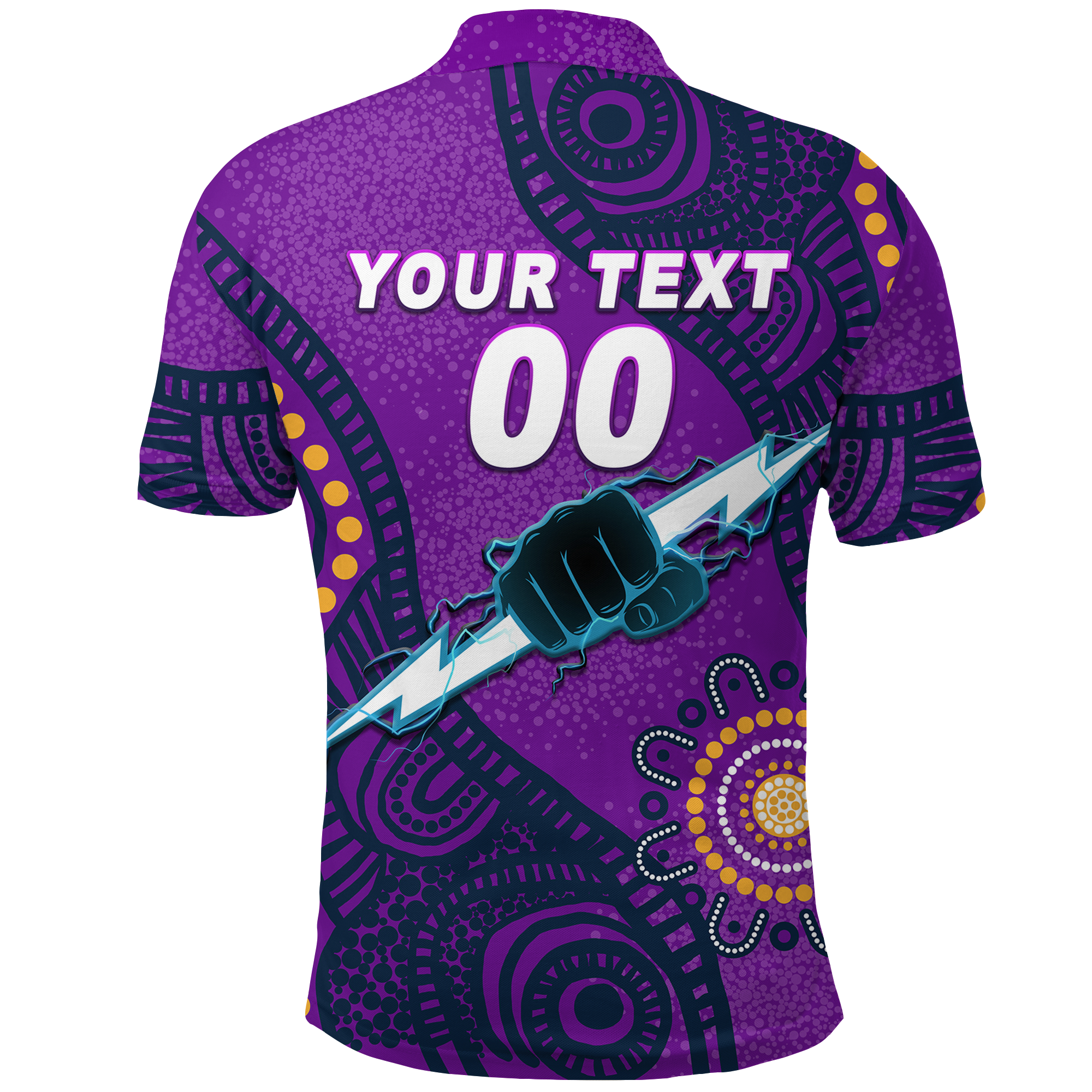 (Custom Personalised) Storm Rugby 2022 Aboriginal Art Polo Shirt - - Vibe Hoodie Shop