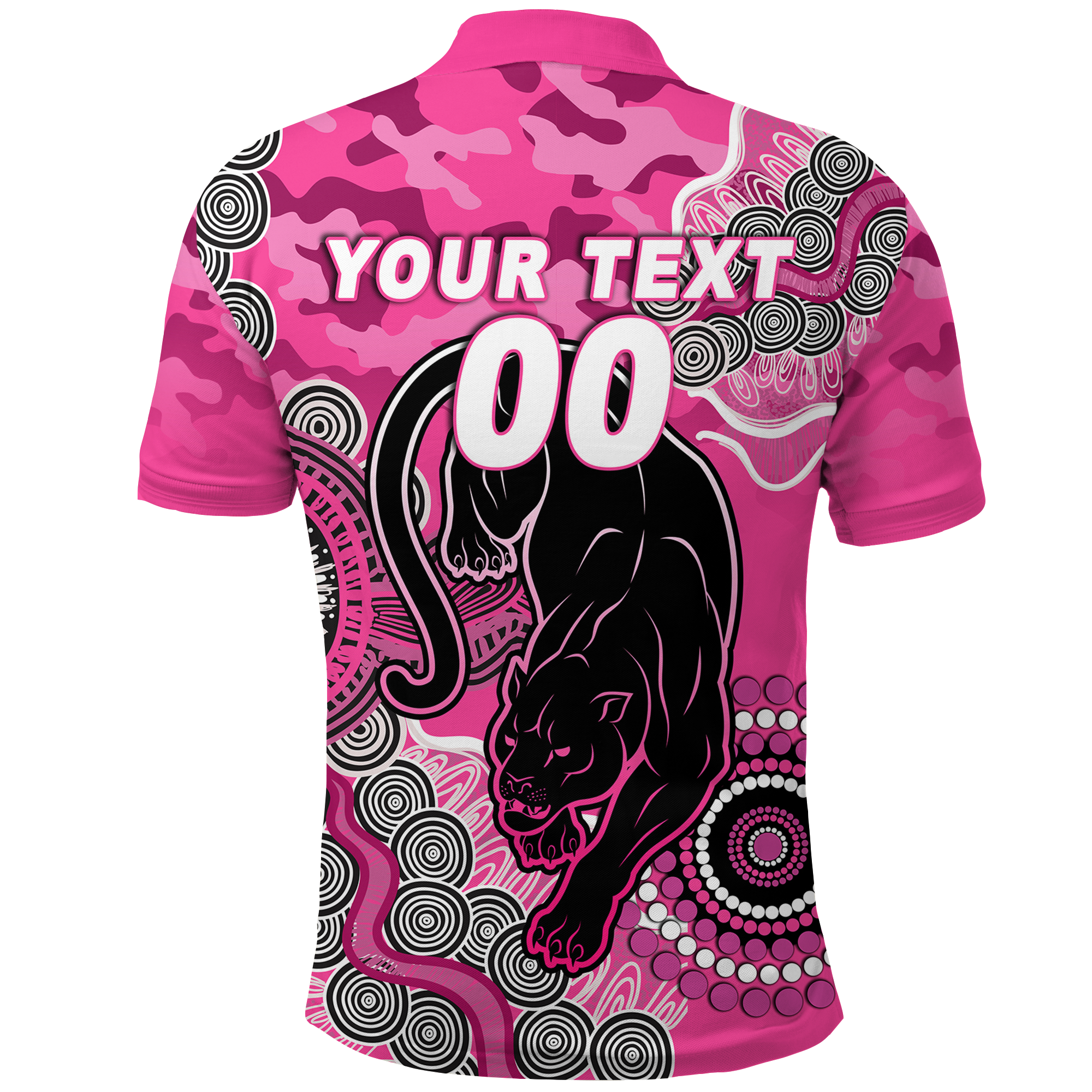 (Custom Personalised) Panthers Rugby ANZAC Day Camouflage Indigenous Art Polo Shirt - - Vibe Hoodie Shop