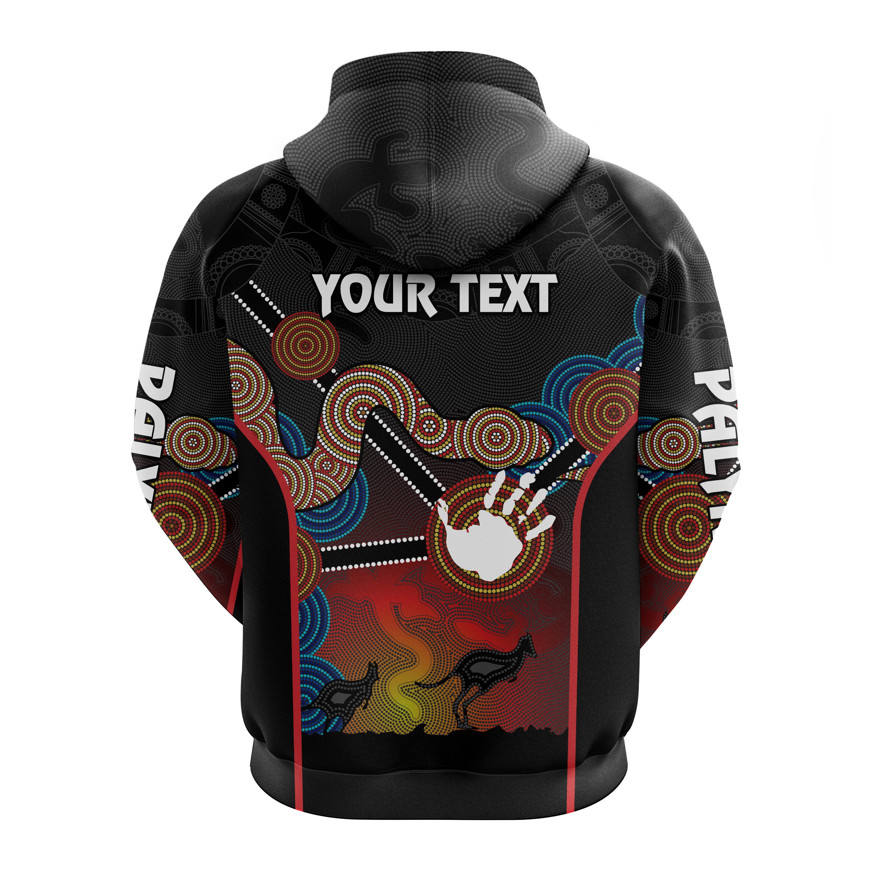 Personalised PALYKU Aboriginal Hoodie Australian Boomerang And Snake Indigenous Art - Vibe Hoodie Shop