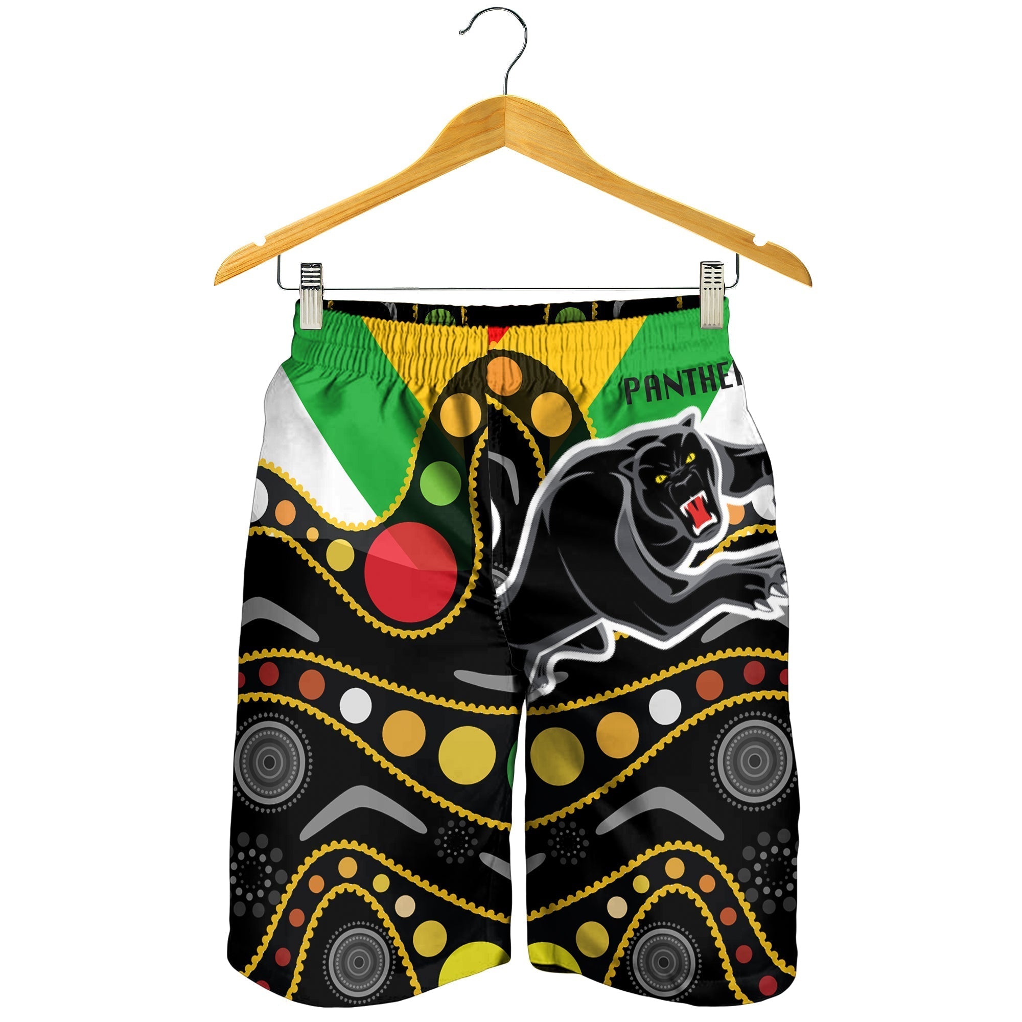 Penrith Panthers Men's Short - Panther With Colors NAIDOC Patterns - LT20 - Vibe Hoodie Shop