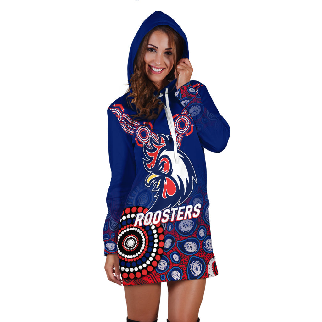 Roosters Rugby 2022 Aboriginal Art Hoodie Dress - LT12