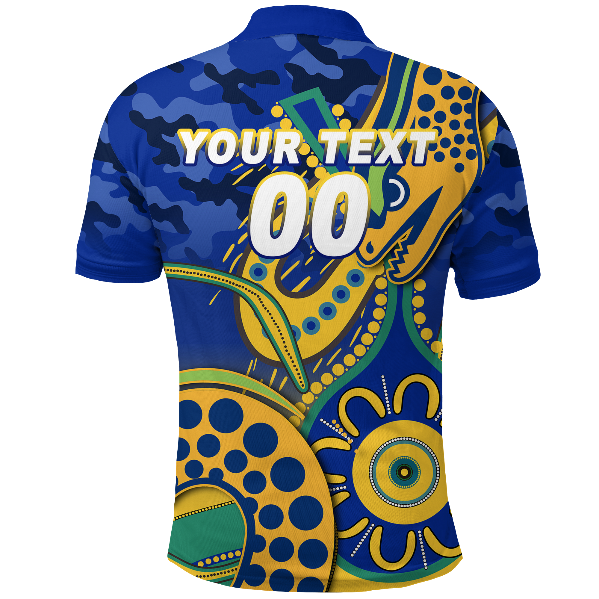 (Custom Personalised) Eels Rugby ANZAC Day Camouflage Indigenous Art Polo Shirt - - Vibe Hoodie Shop
